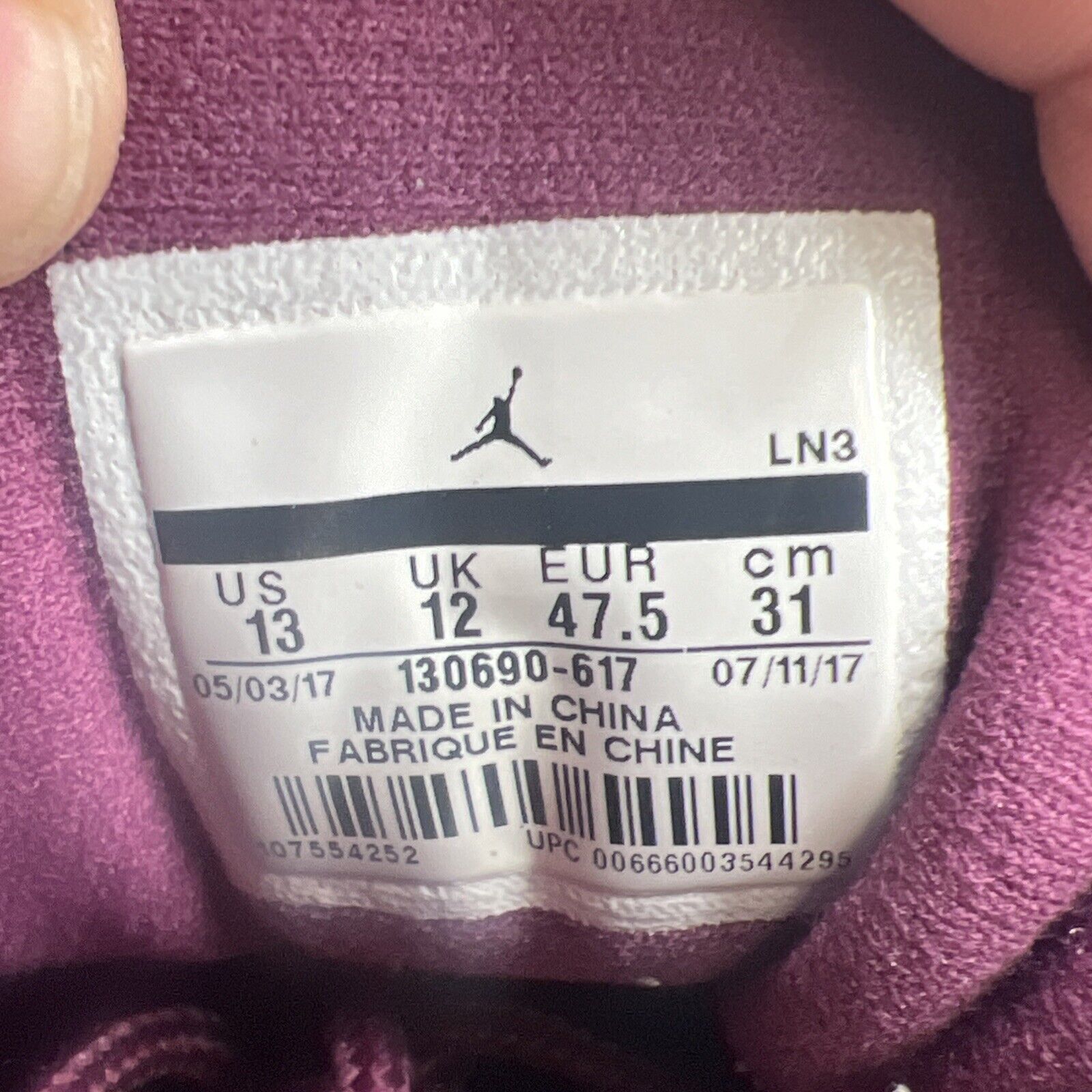 Size 13 - Air Jordan 12 Retro Bordeaux (130690-617)