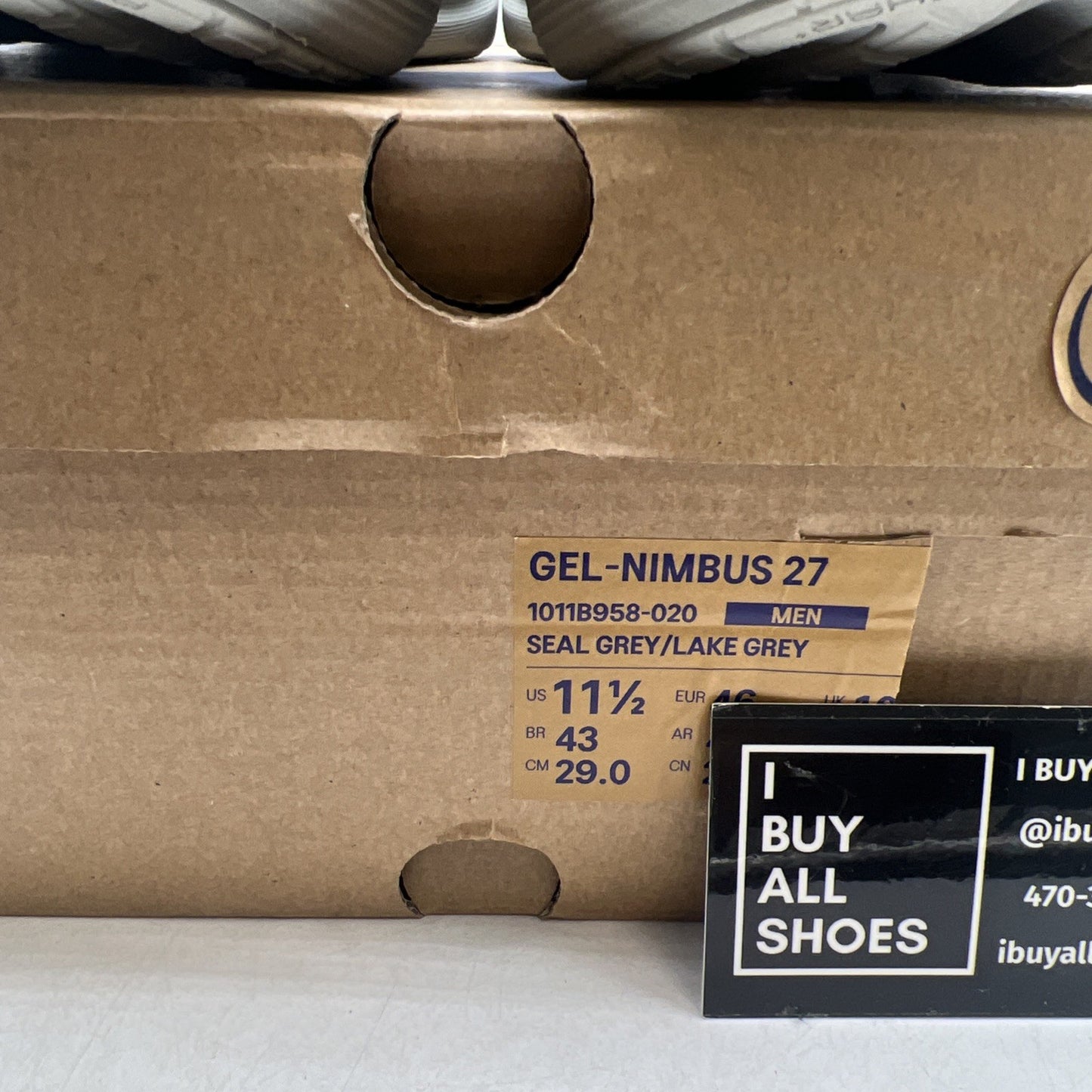 Size 11.5 - Asics Gel Nimbus 27 Seal Grey (1011B958-020)