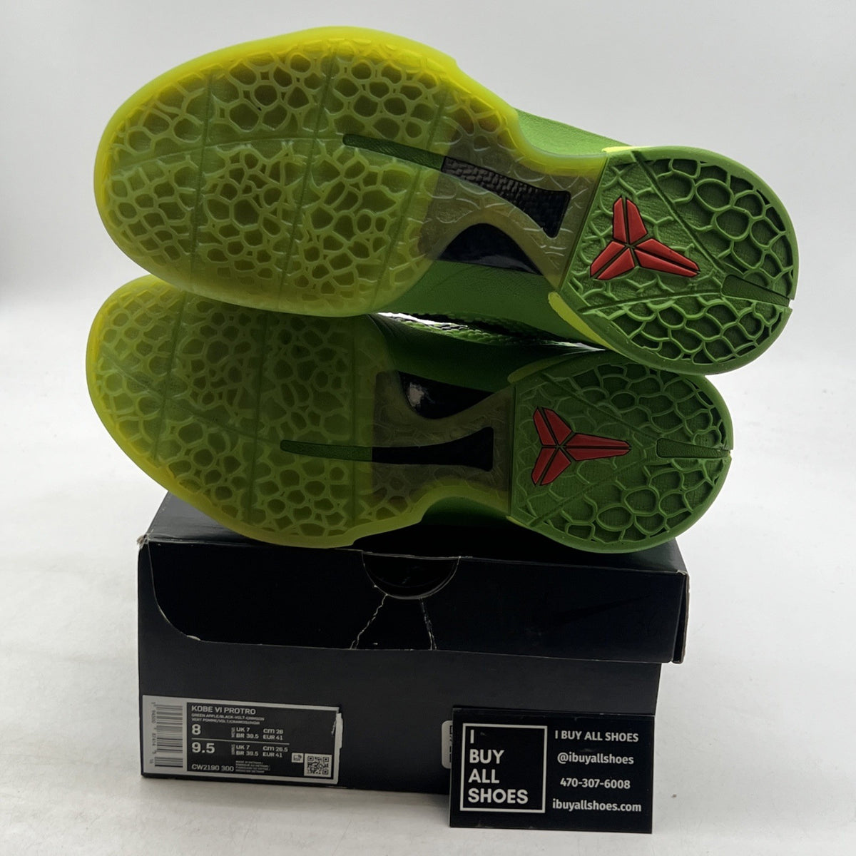Size 8 - Nike Zoom Kobe 6 Protro Low Grinch (CW2190-300)