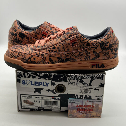 Size 11.5 - Fila Original Tennis “Coral Reef” Orange/Blue/Grey (1VT13029-847)