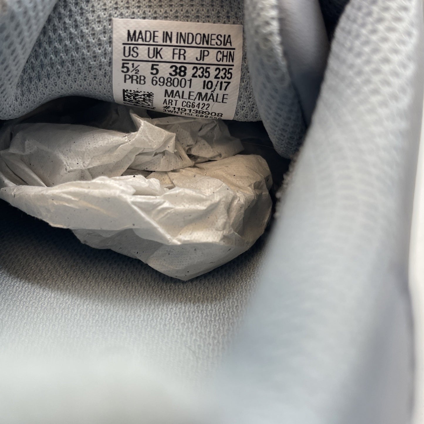 Size 5.5 - adidas Yeezy PowerPhase Calabasas Grey (CG6422)