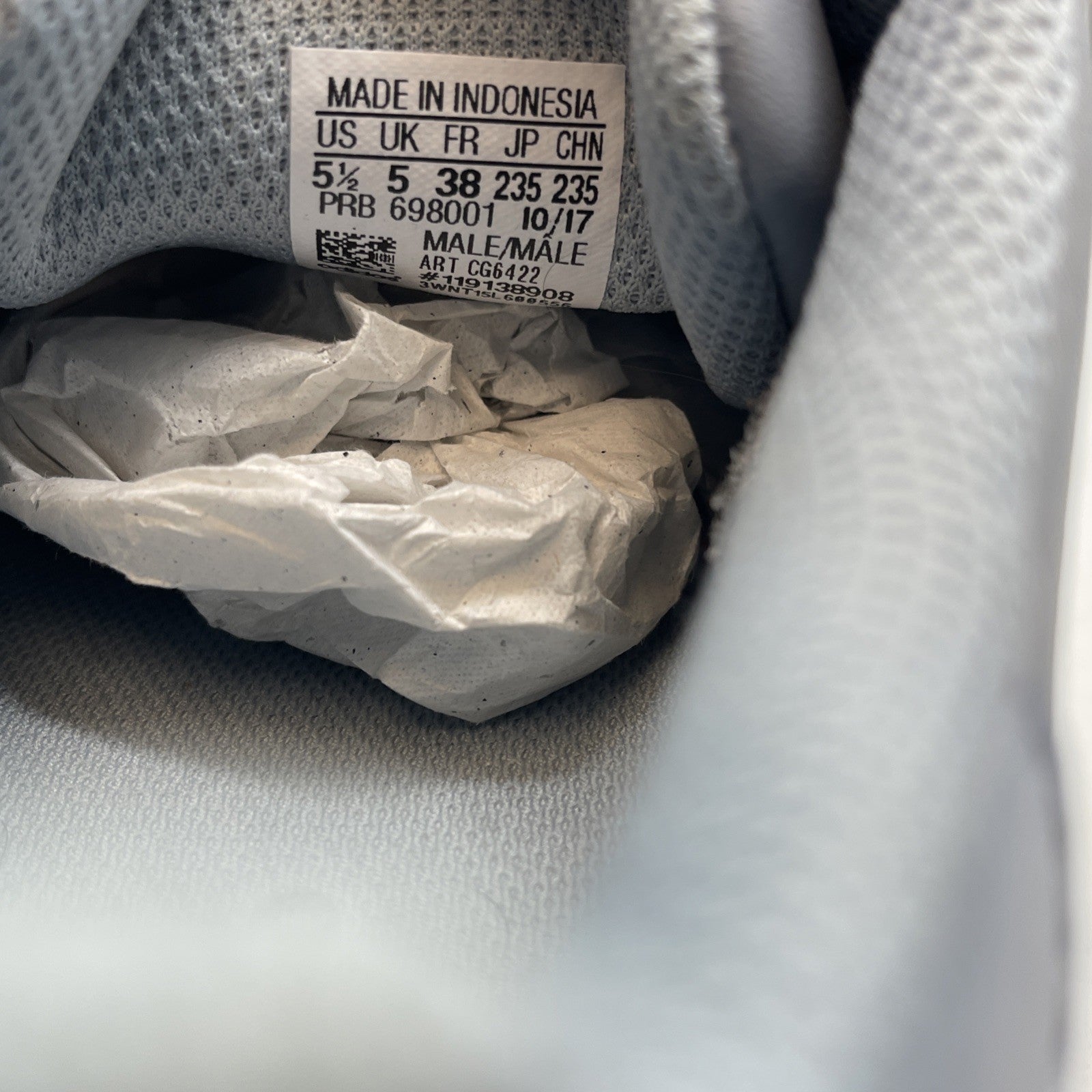 Size 5.5 - adidas Yeezy PowerPhase Calabasas Grey (CG6422)