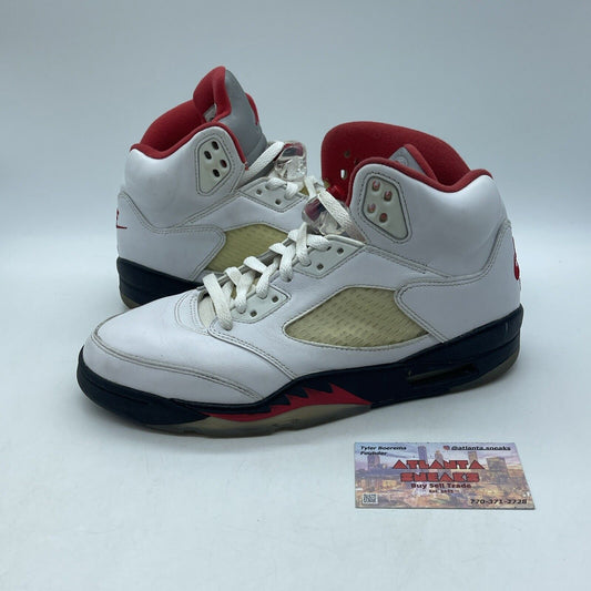 Size 8 - Jordan 5 Retro Mid Fire Red Black White Leather (DA1911-102)