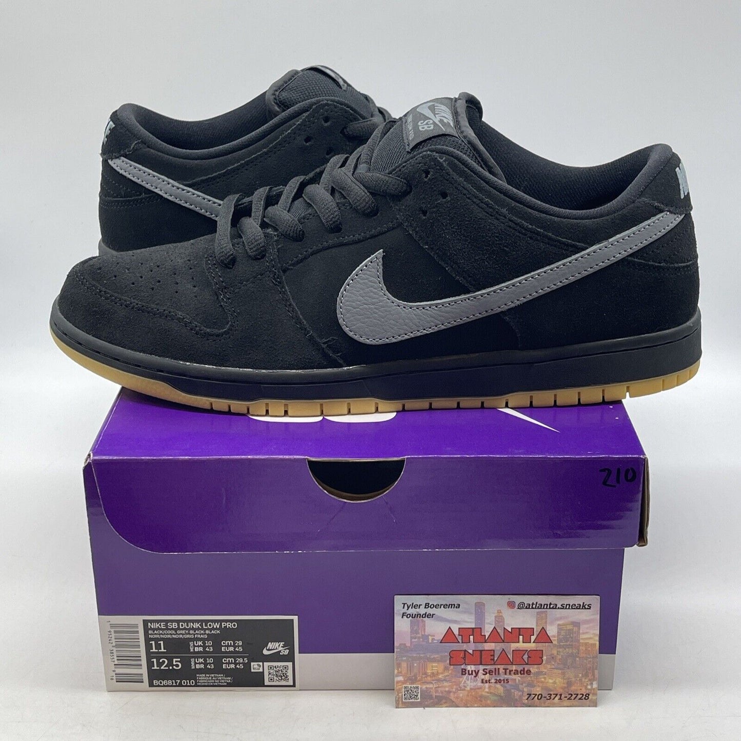 Size 11 - Nike SB Dunk Low Pro Fog Black Grey Brown (BQ6817-010)