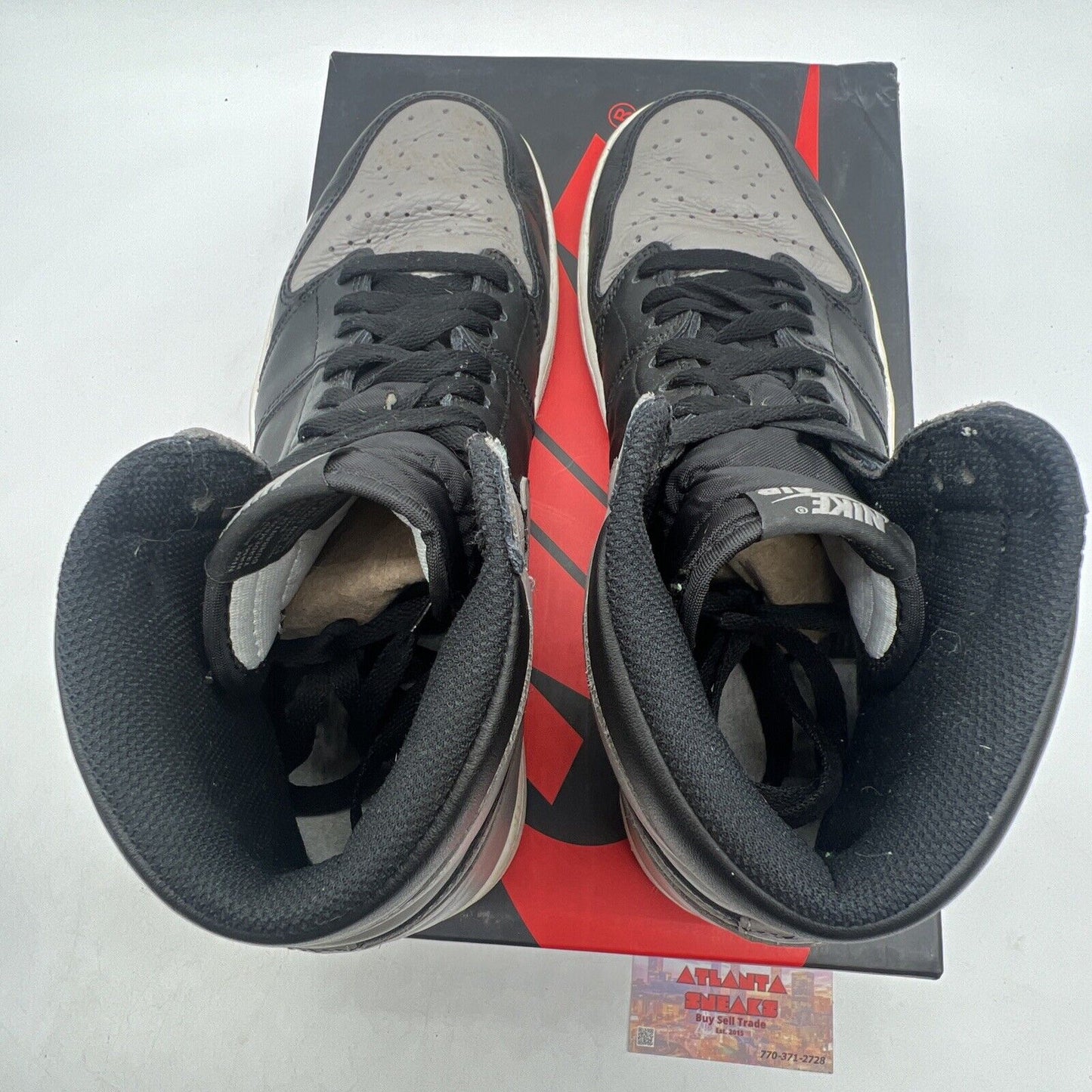 Size 10.5 - Jordan 1 Retro OG High Shadow Black Grey White Leather (555088-013)
