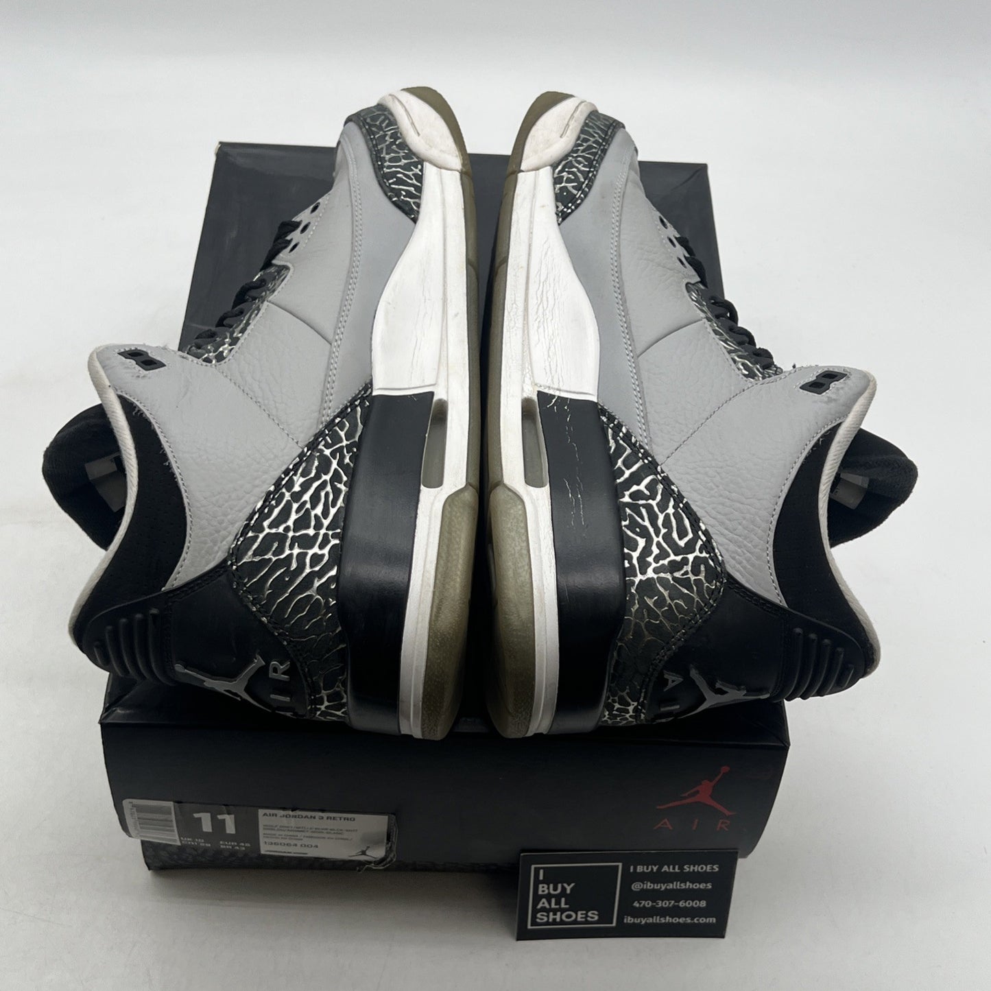 Size 11 - Air Jordan 3 Retro Wolf Grey (136064-004)