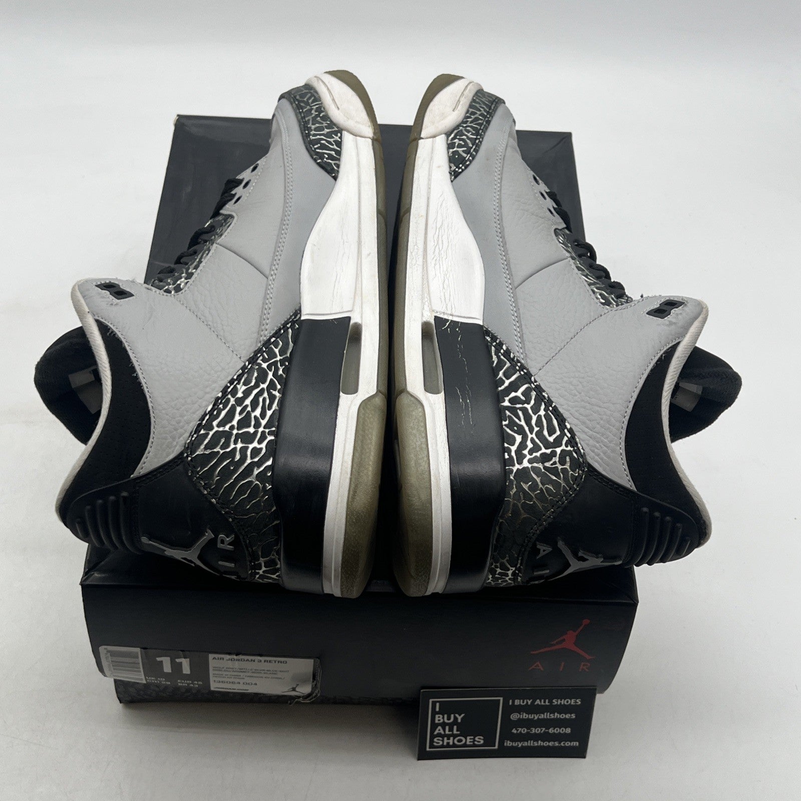 Size 11 - Air Jordan 3 Retro Wolf Grey (136064-004)
