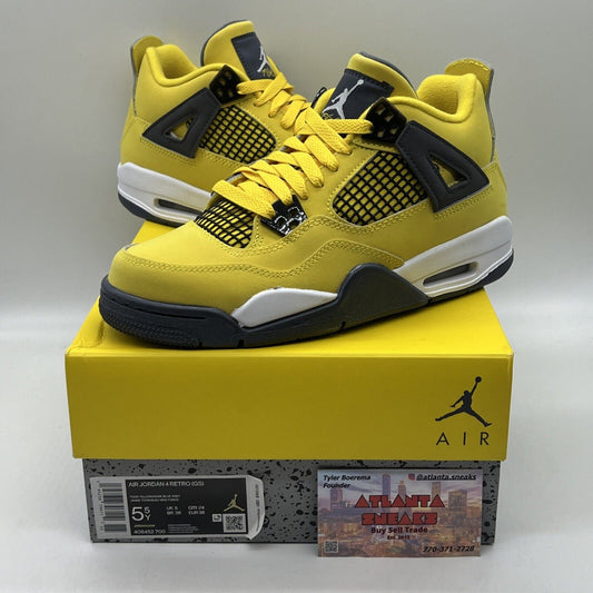 Size 5.5 - Jordan 4 Retro GS Tour Yellow 2021 - 408452700 Brand New Og All