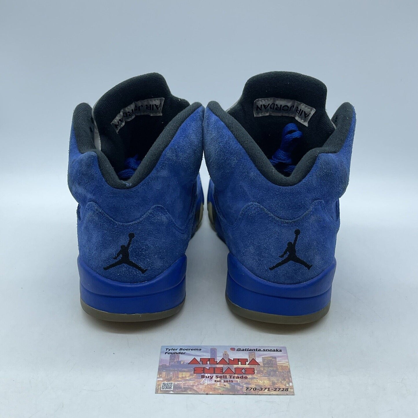 Size 8.5 - Air Jordan 5 Retro Blue Suede Black (136027-401)