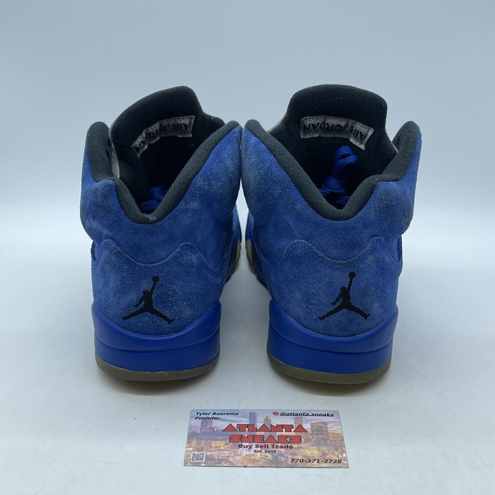 Size 8.5 - Air Jordan 5 Retro Blue Suede Black (136027-401)