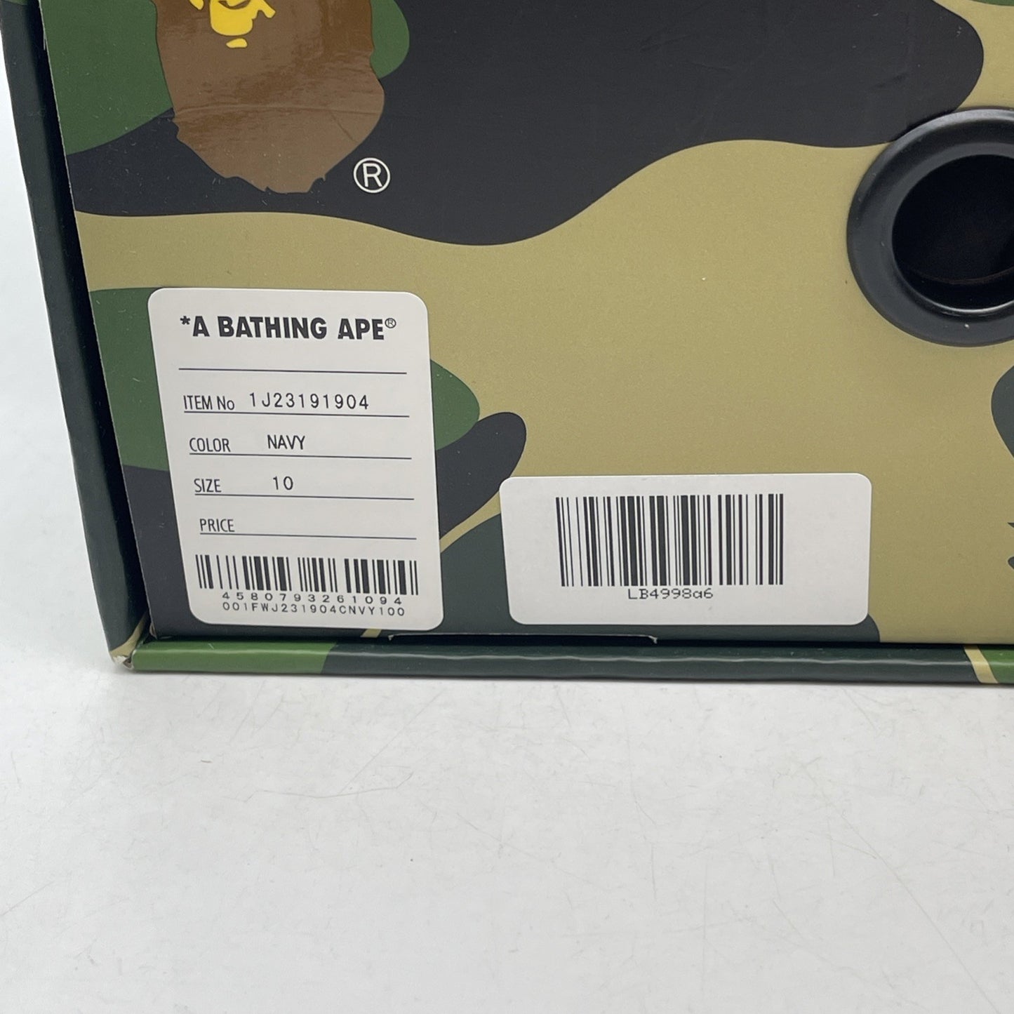 Size 10 - A Bathing Ape "BAPE x Stadium Goods" Bape Sta Navy (1J23-191-904)