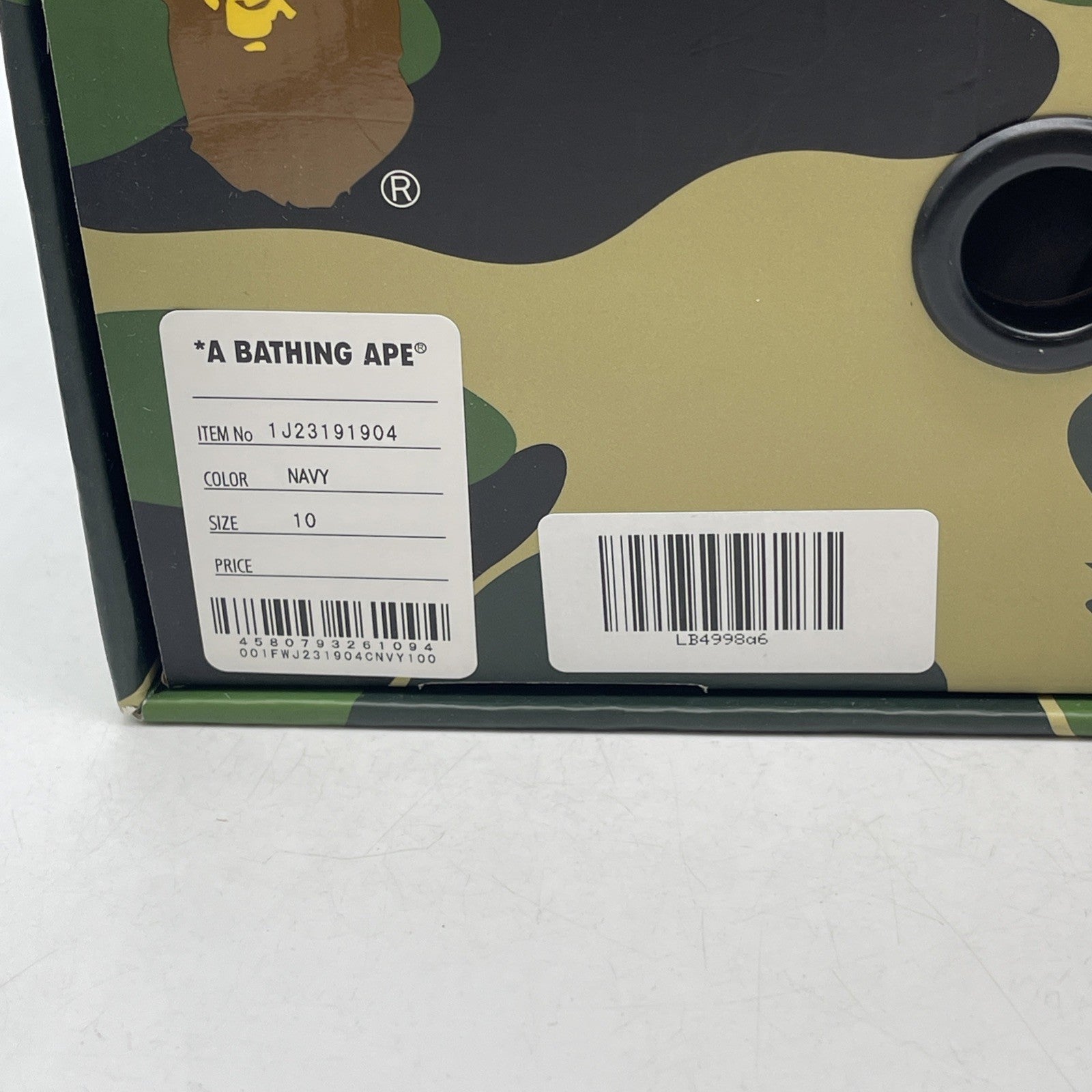 Size 10 - A Bathing Ape "BAPE x Stadium Goods" Bape Sta Navy (1J23-191-904)