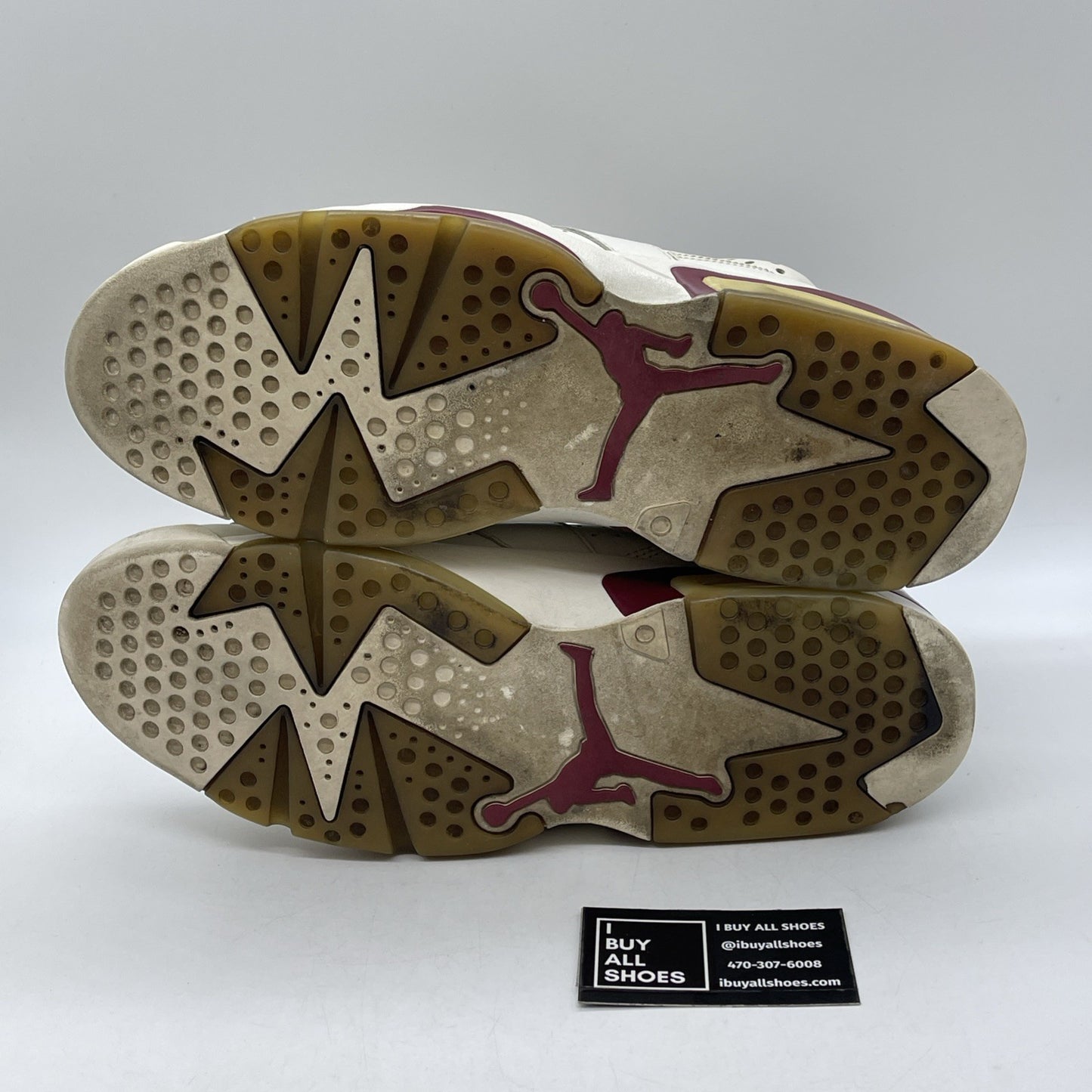 Size 14 - Air Jordan 6 Retro 2015 Maroon White Tan Leather (384664-116)