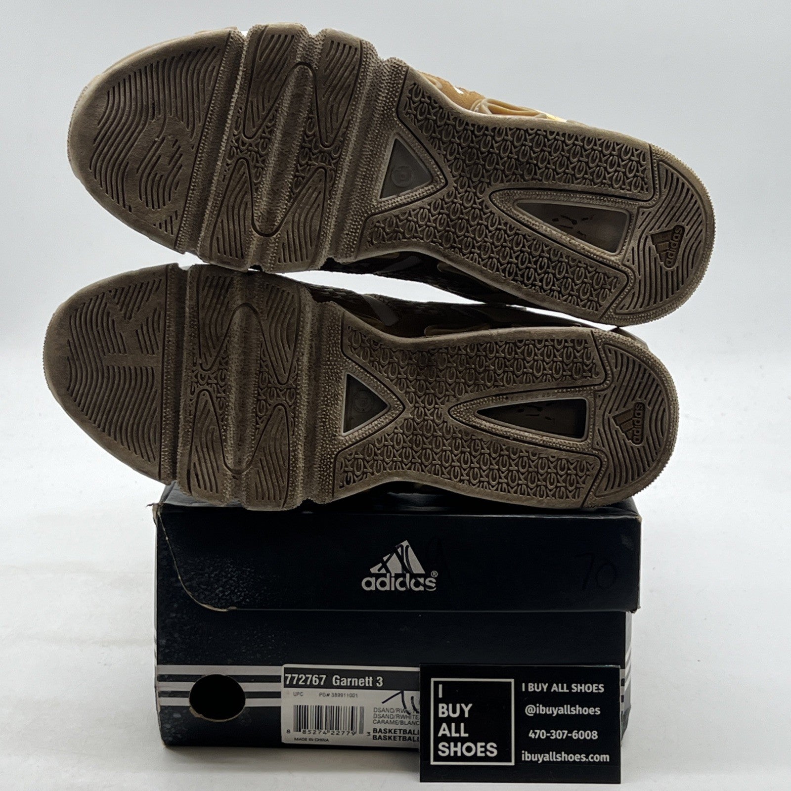 Size 7.5 - Adidas Kevin Garnett 3 Mens White Tan 2006 NBA All-Star (772767)