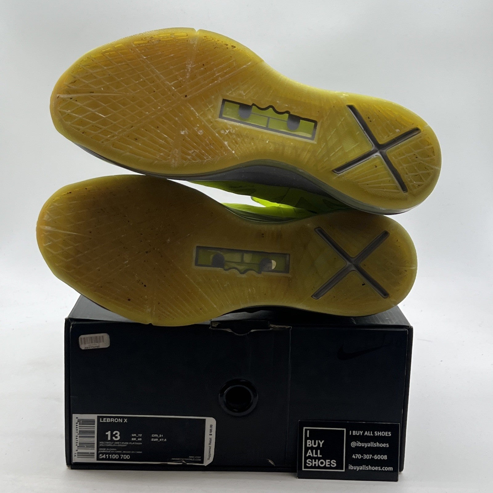Size 13 - Nike LeBron 10 Volt - (541100-700)