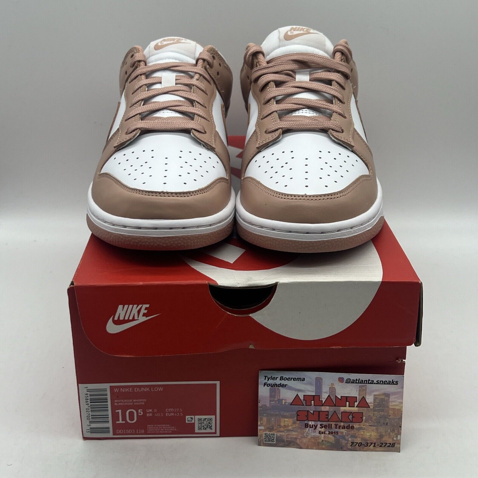 Nike Dunk Low Rose Whisper White DD1503-118 Womens New Size 10.5 Brand New