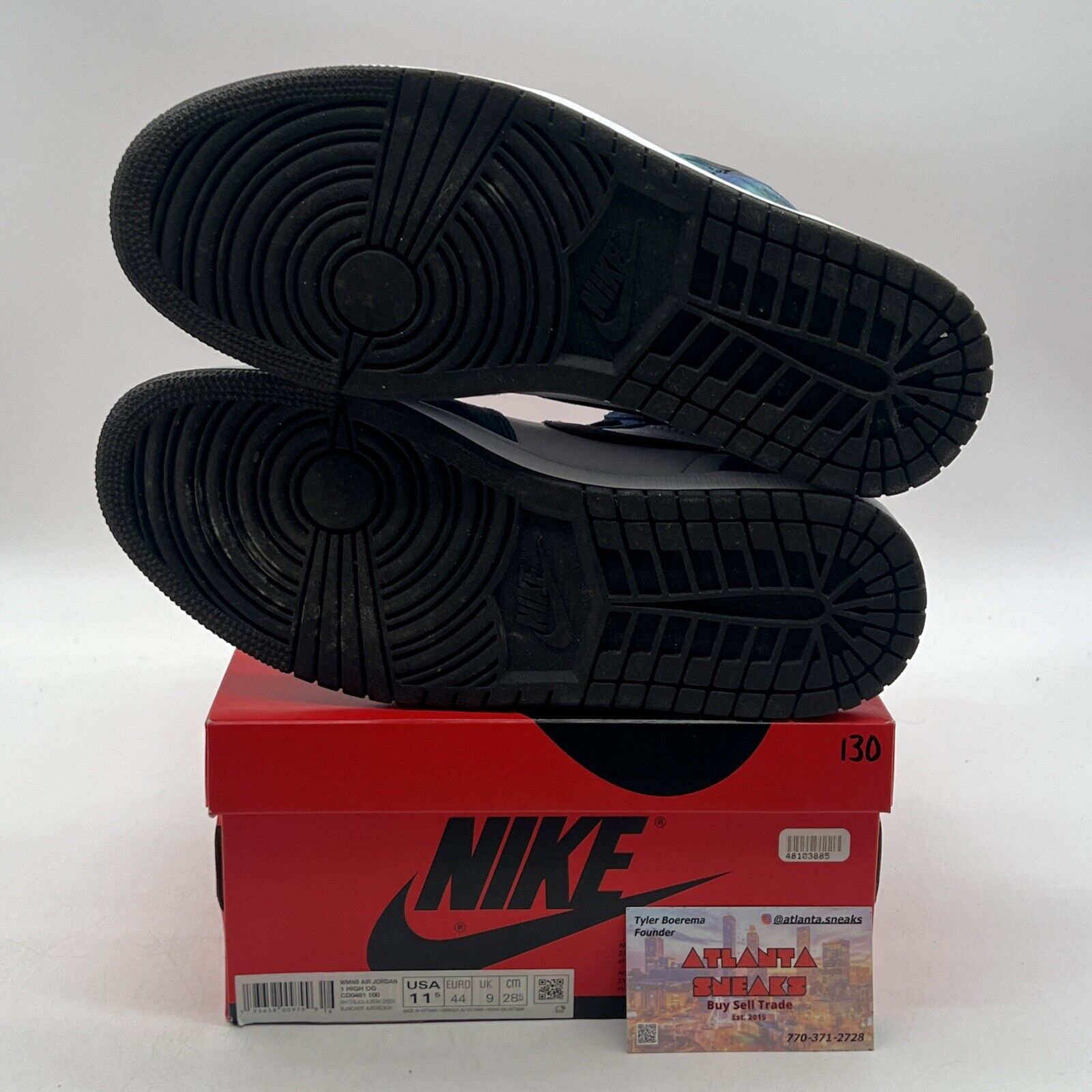 Size 11.5 - Air Jordan 1 Retro OG High Tie-Dye W Black White (CD0461-100)