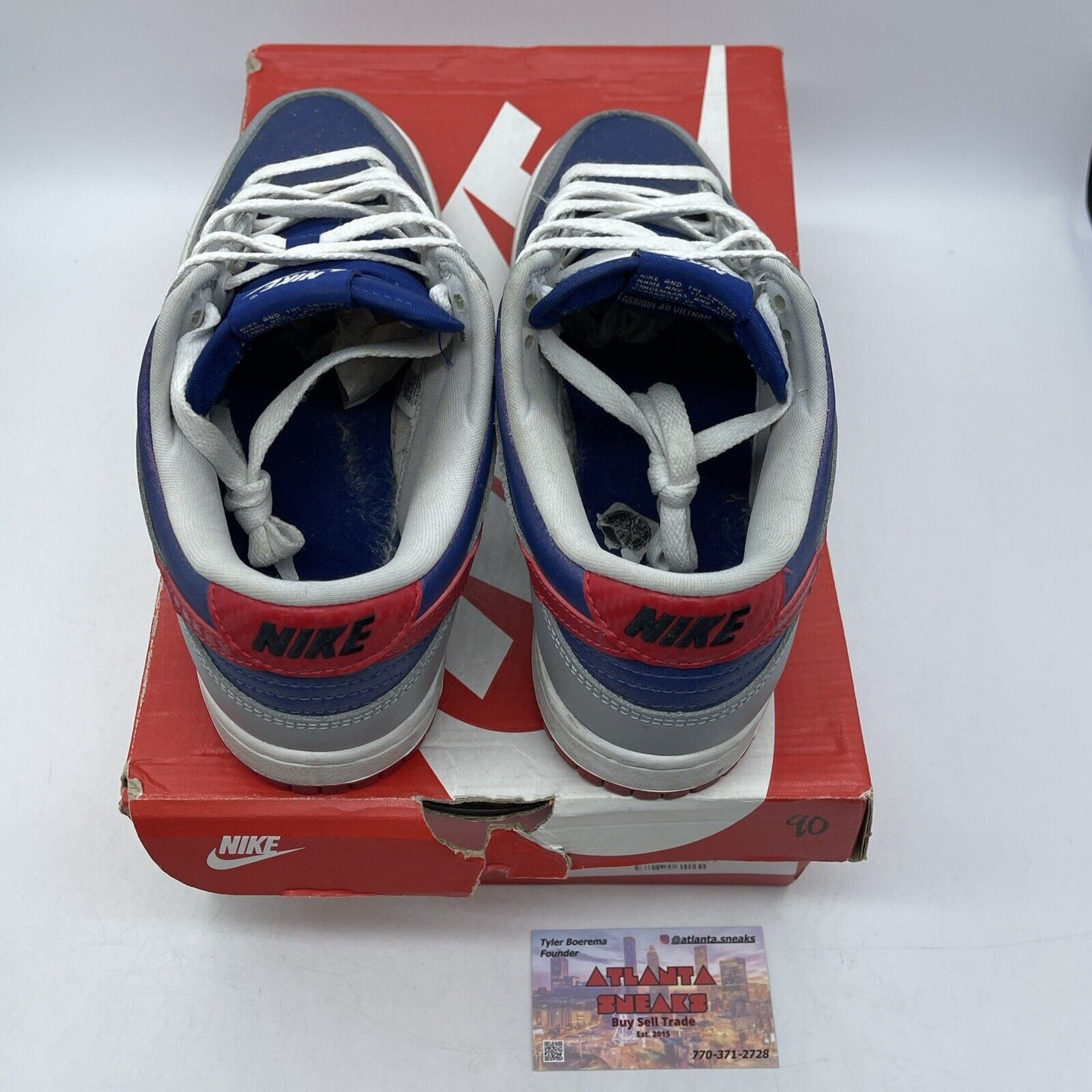 Size 8 - Nike Dunk Retro 2020 Low Samba Grey White Red Leather (CZ2667-400)