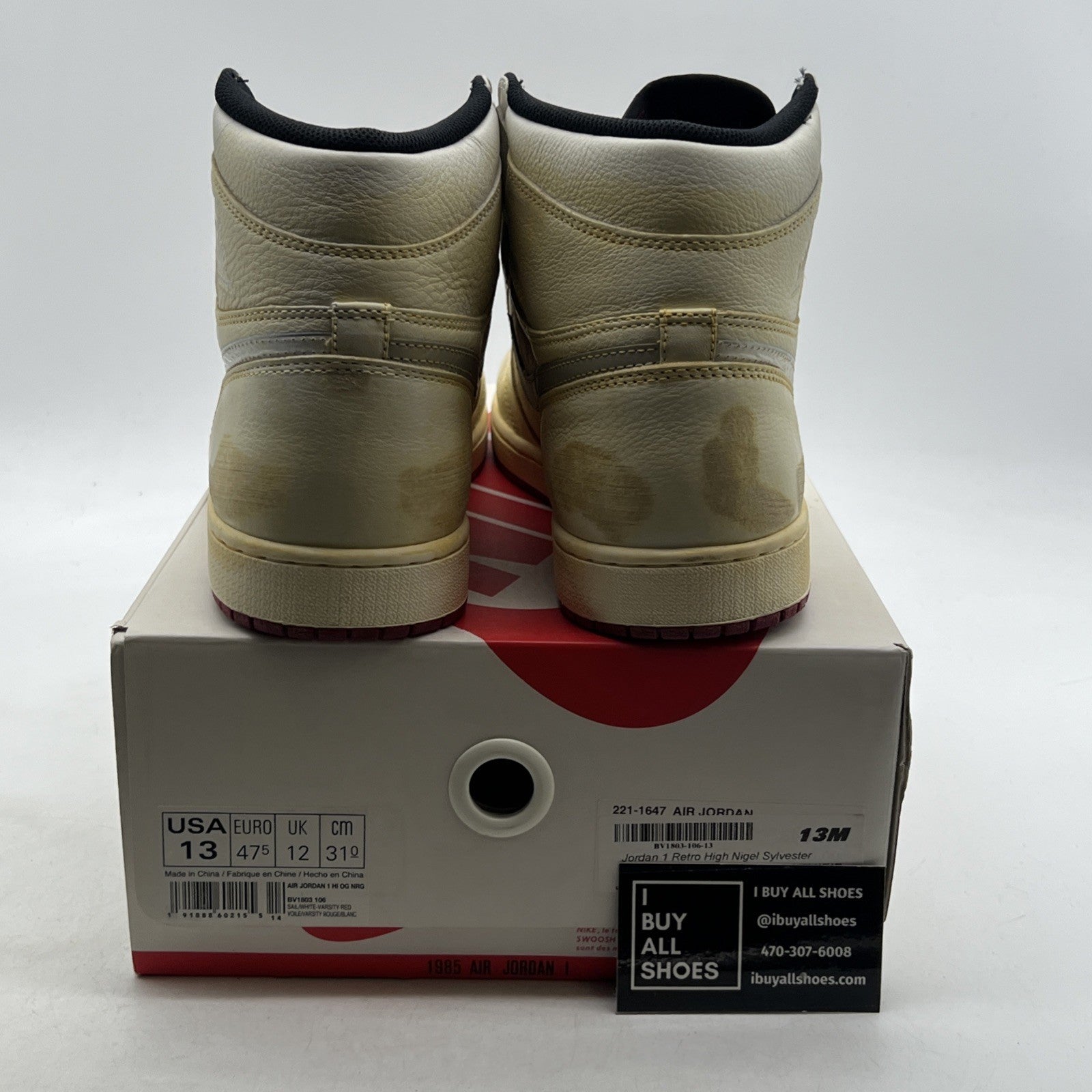 Size 13 - Air Jordan 1 Retro High OG Nigel Sylvester 2018 (BV1803-106)