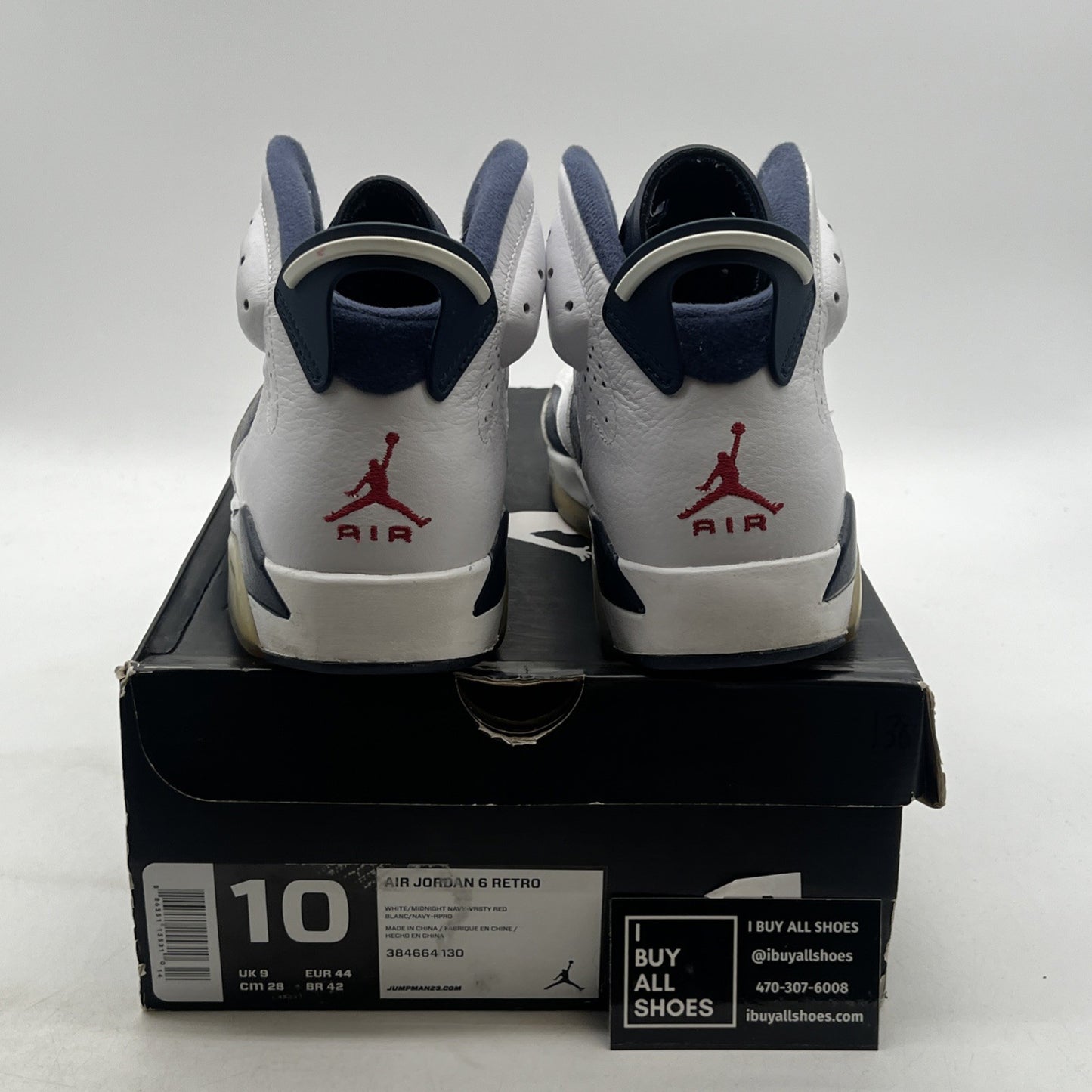 Size 10 - Air Jordan 6 Retro 2012 Olympic (384664-130)