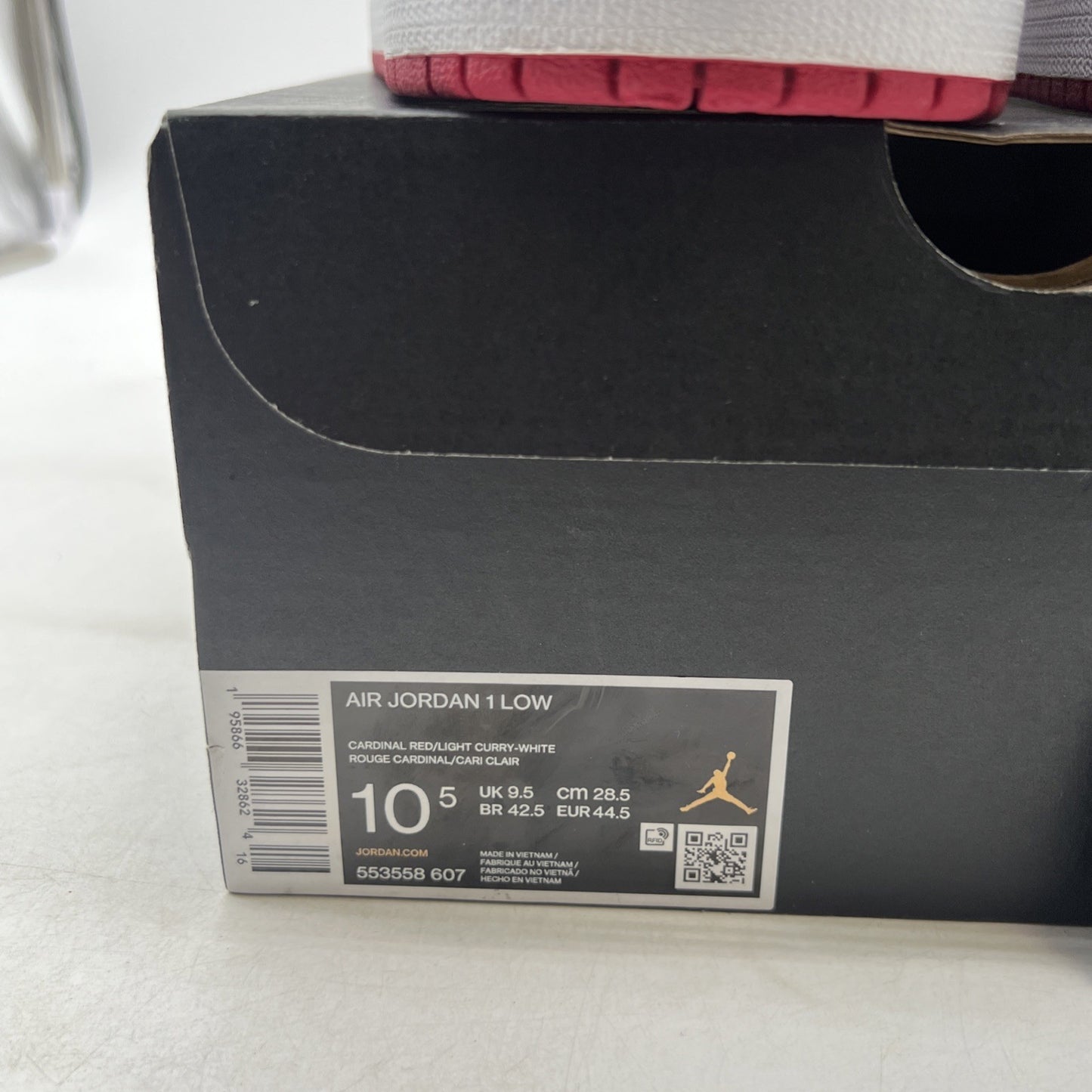 Size 10.5 - Air Jordan 1 Low Cardinal Red 2022 (553558-607)