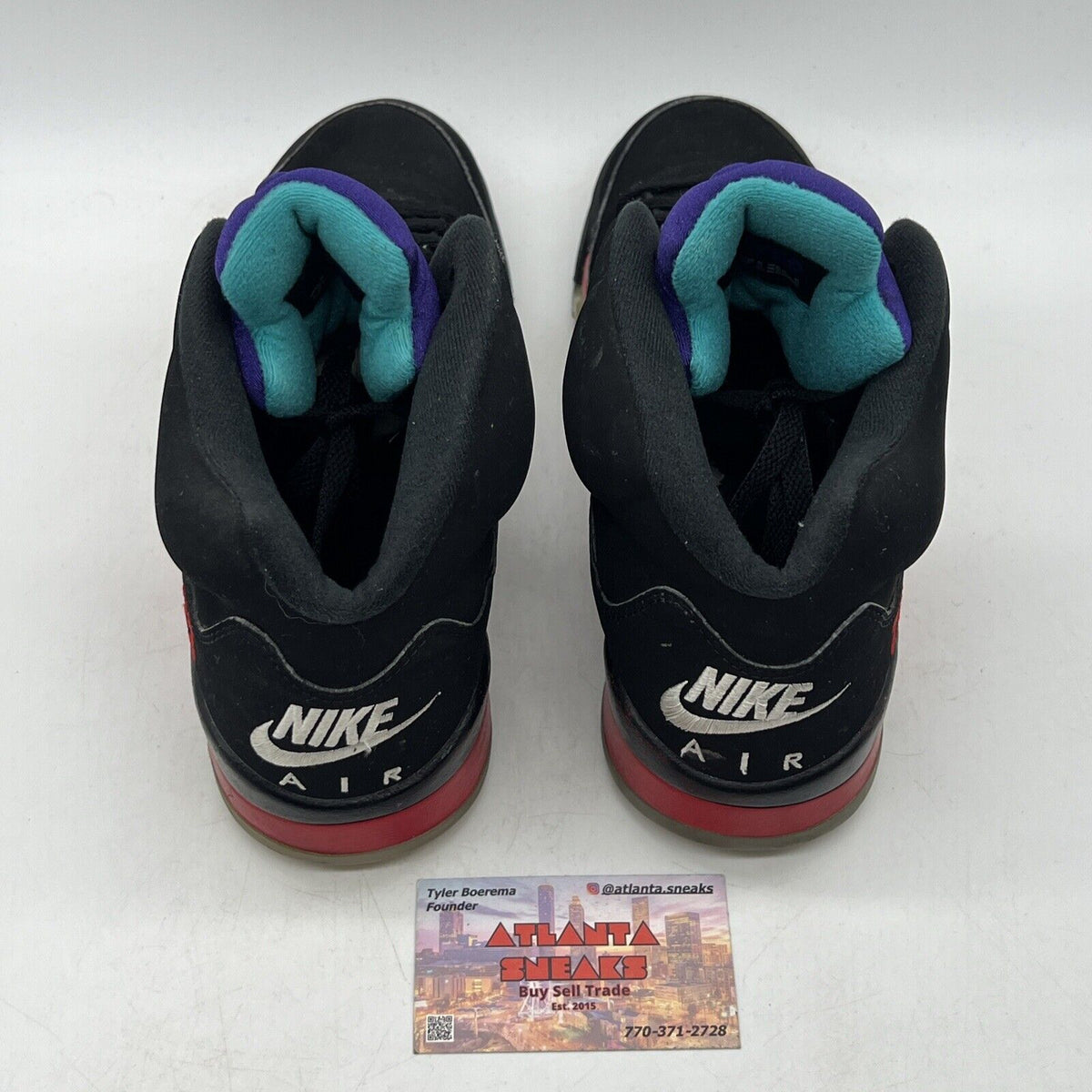 Size 9 - Jordan 5 Retro Top 3 Black 2020 Purple Red Suede (CZ1786-001)