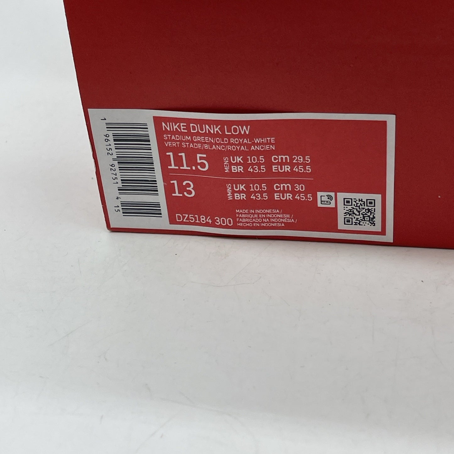 Size 11.5 - Nike Dunk Low Foam Finger Green Suede Lethe (DZ5184-300)
