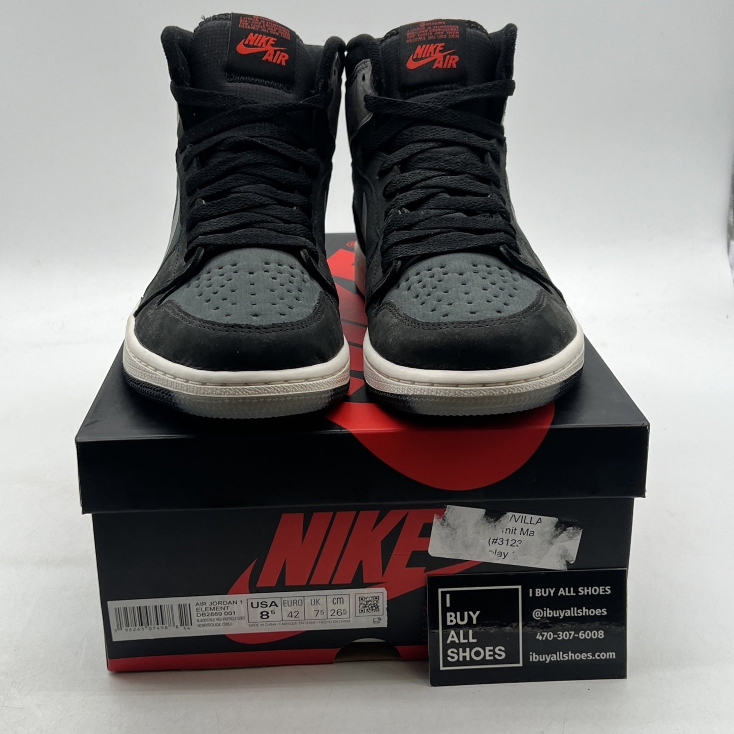 Size 8.5 - Air Jordan 1 Element GORE-TEX High Black Particle Grey (DB2889-001)