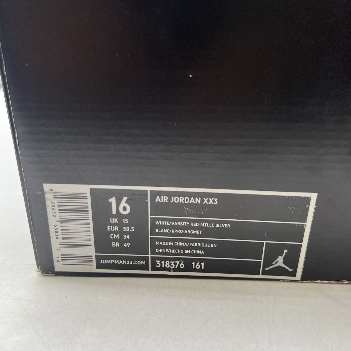 Size 16 - Air Jordan 23 OG White Varsity Red (318376-161)