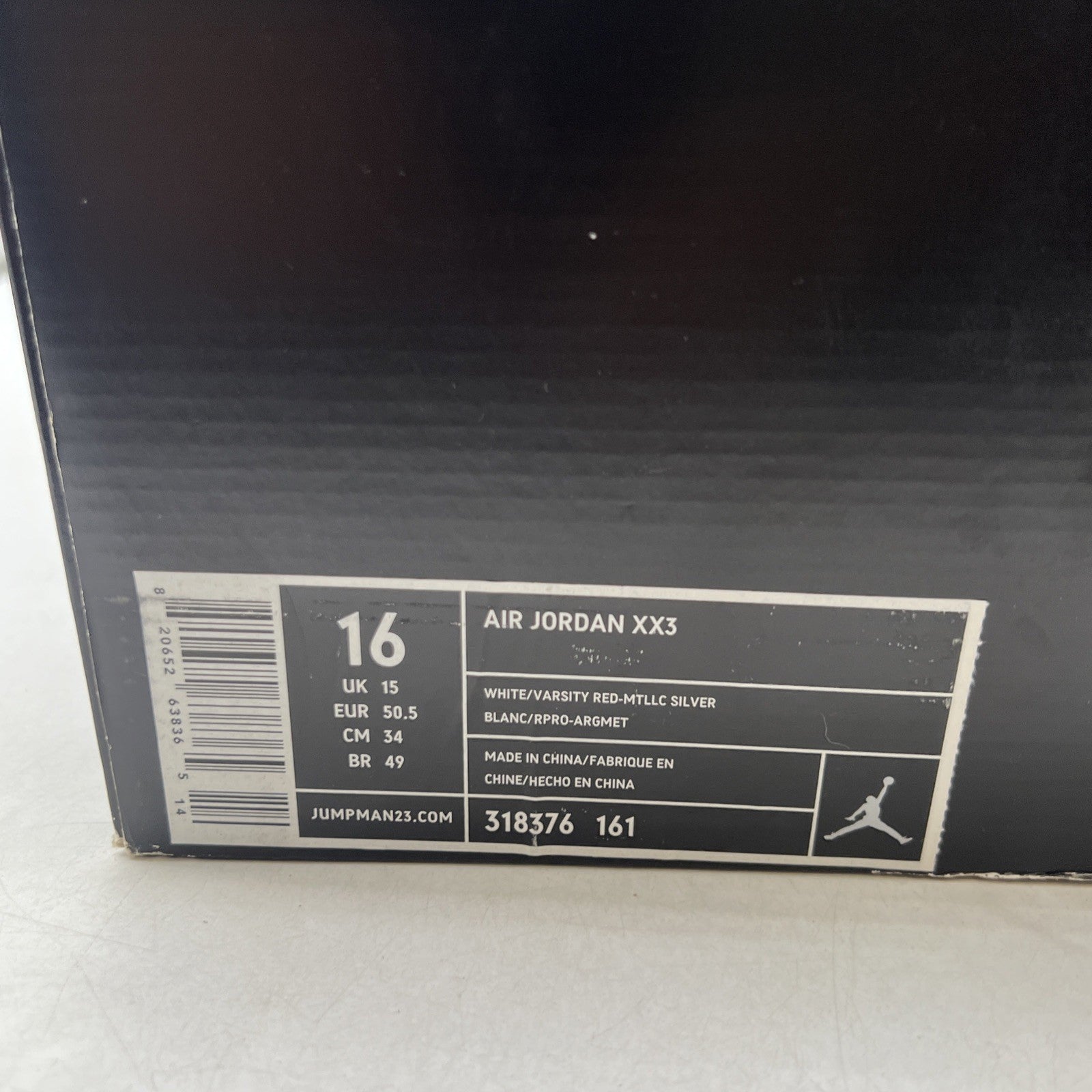 Size 16 - Air Jordan 23 OG White Varsity Red (318376-161)