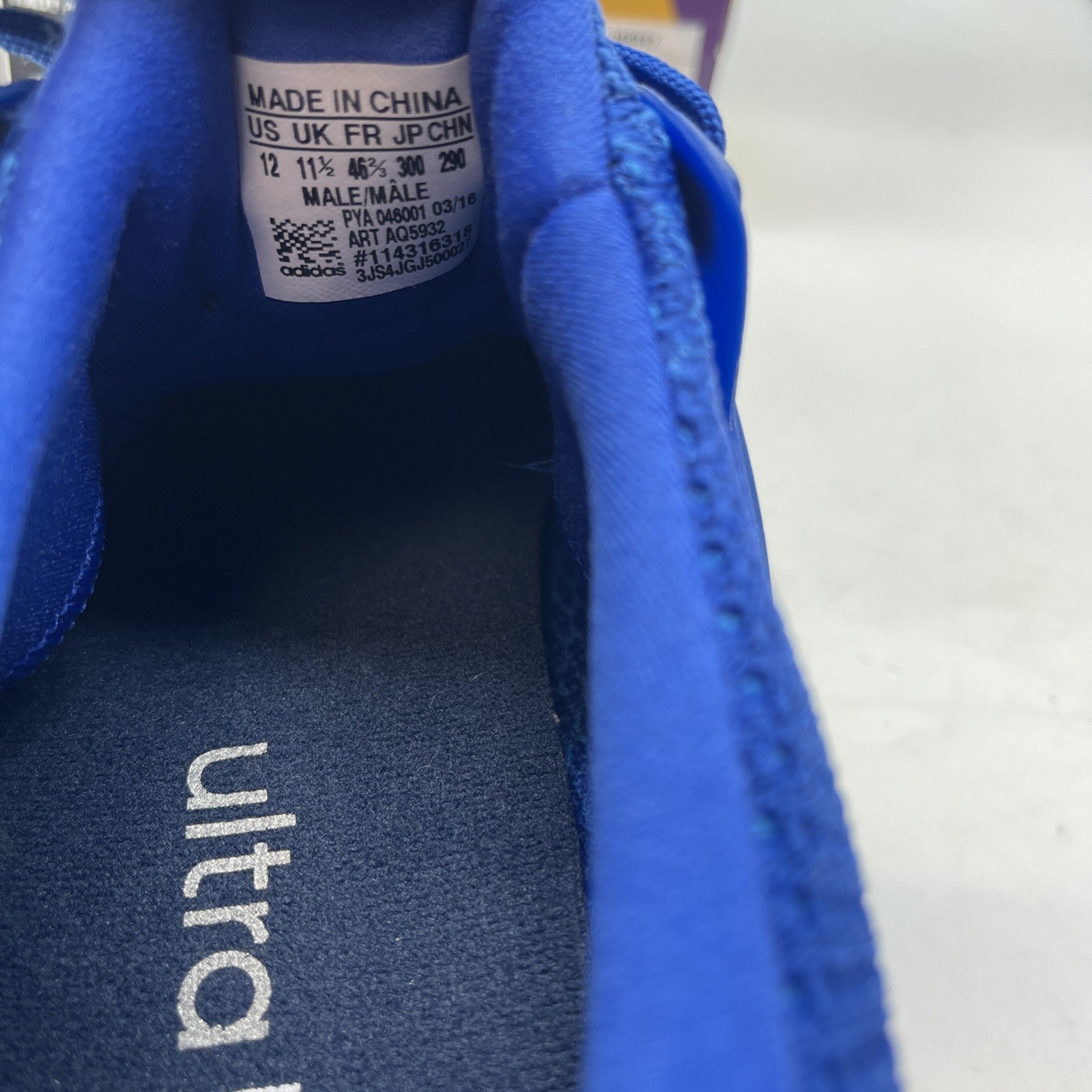 Size 12 - Adidas UltraBoost 2.0 Collegiate Royal (AQ5932)