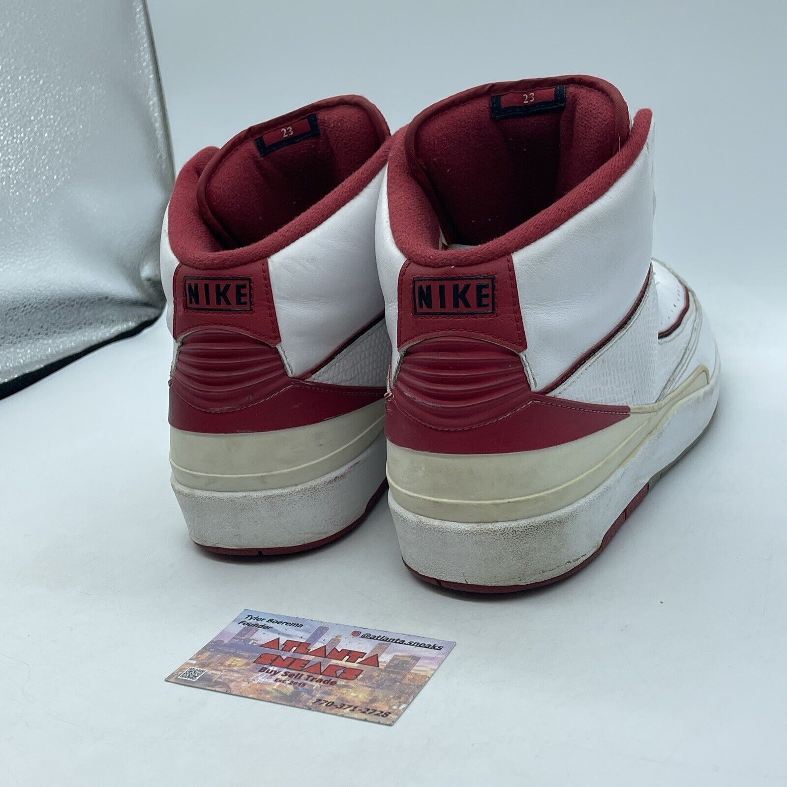 Size 12 - Air Jordan 2 Retro Chicago Home Red Black White Leather (385475-102)