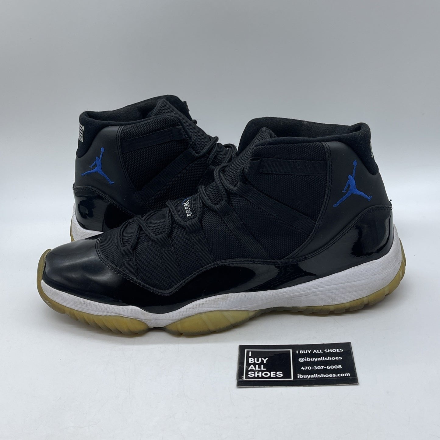 Size 13 - Air Jordan 11 Retro 2009 Space Jam Black Leather (378037-041)
