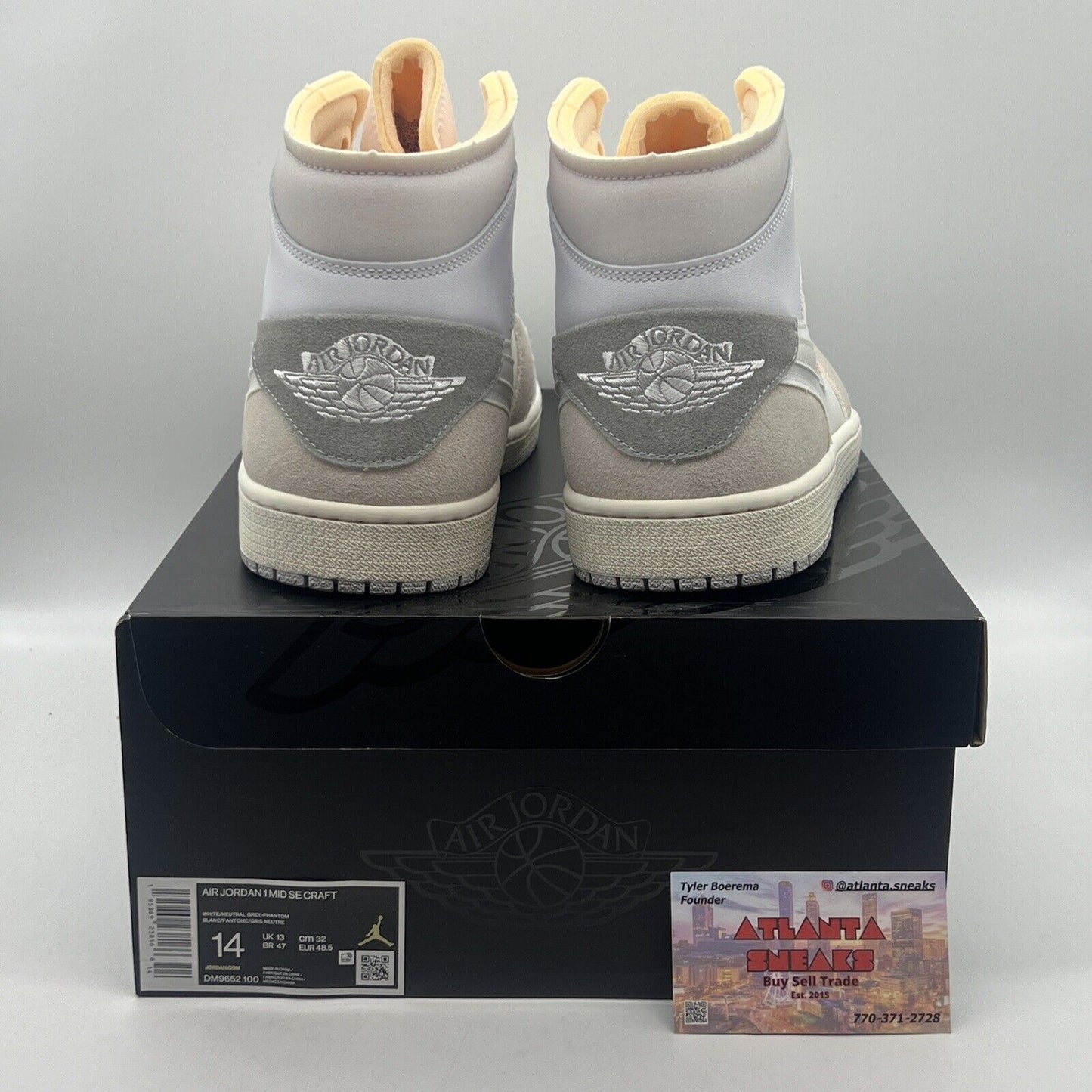 Size 14 - Jordan 1 Mid SE Craft White 2022 Brand New Og All