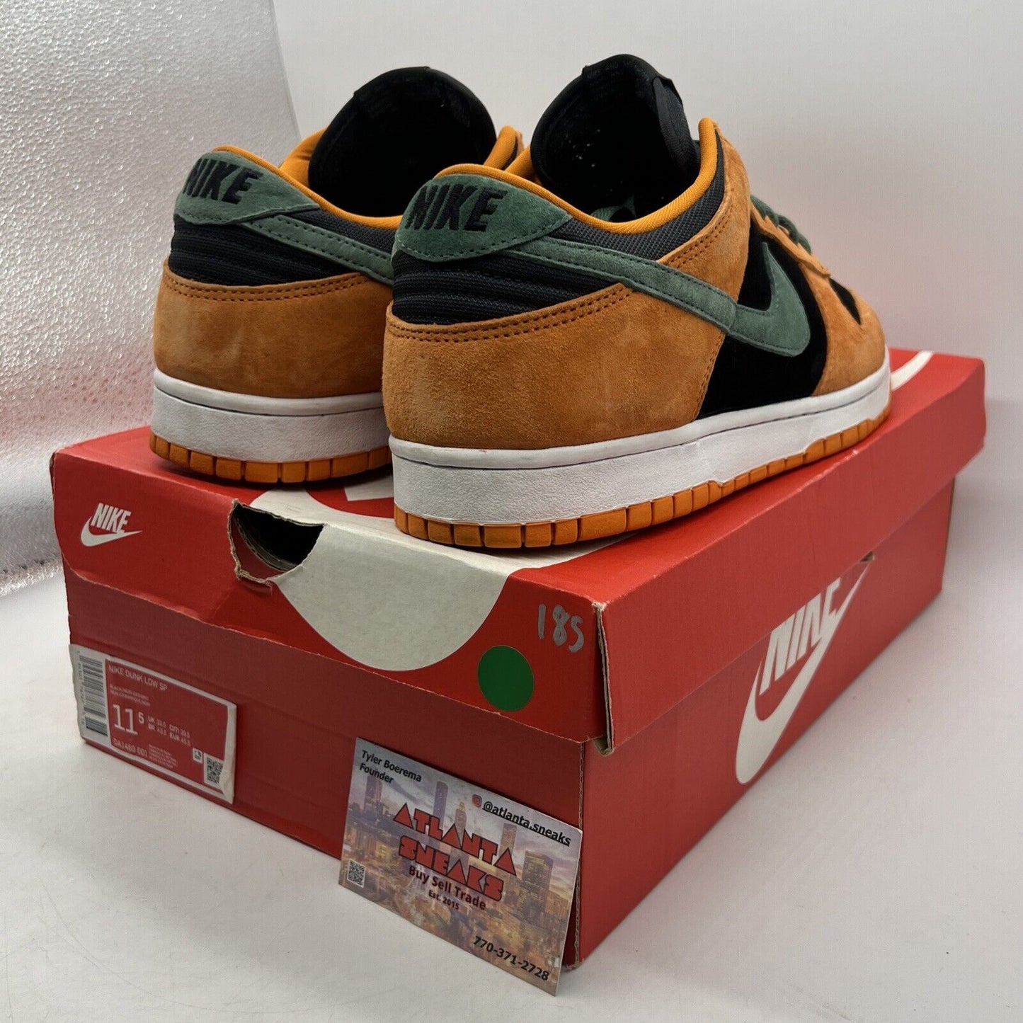 Size 11.5 - Nike Dunk SP Retro 2020 Low Ceramic Orange Green Suede (DA1469-001)