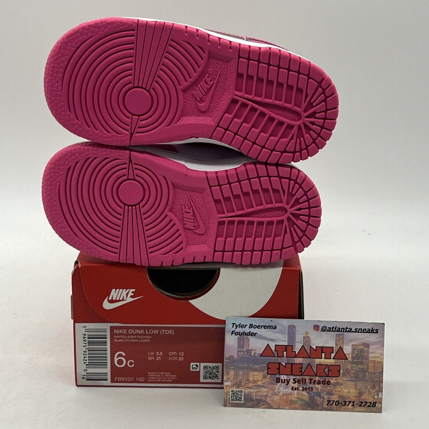 Nike Dunk Low TD Laser Fuchsia | Size 6C | FB9107-102 (2023) NEW IN BOX