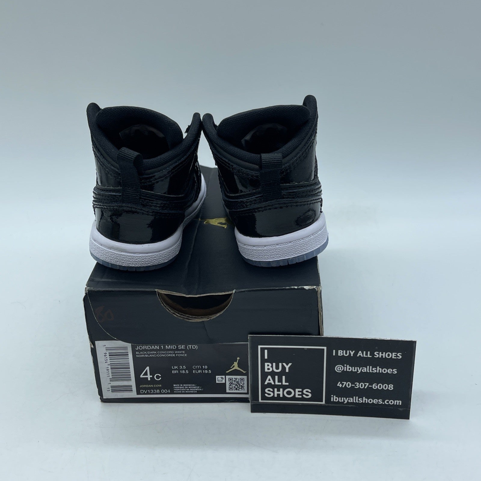 Size 4C - Jordan 1 Mid SE (TD) Space Jame Black Dark Concord-White (DV1338-004)