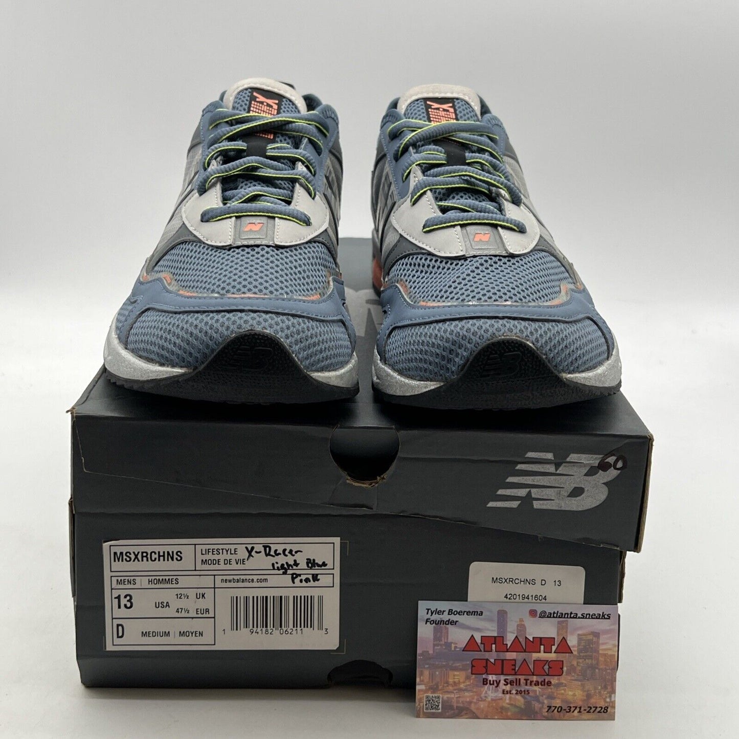 Size 13 - New Balance X-Racer Porcelain Blue Peach Orange (MSXRCHNS)