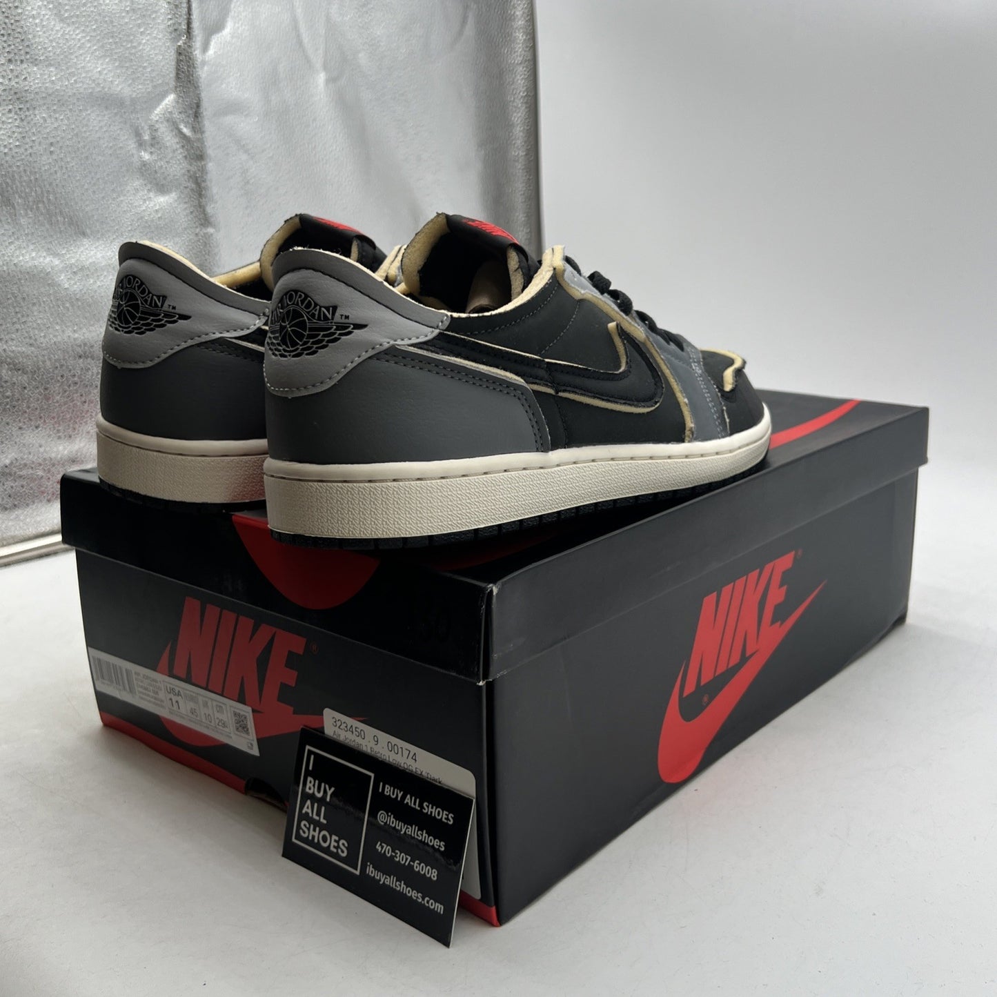 Size 11 - Air Jordan 1 Retro Low OG EX Dark Smoke Gray 2022 (DV0982-006)