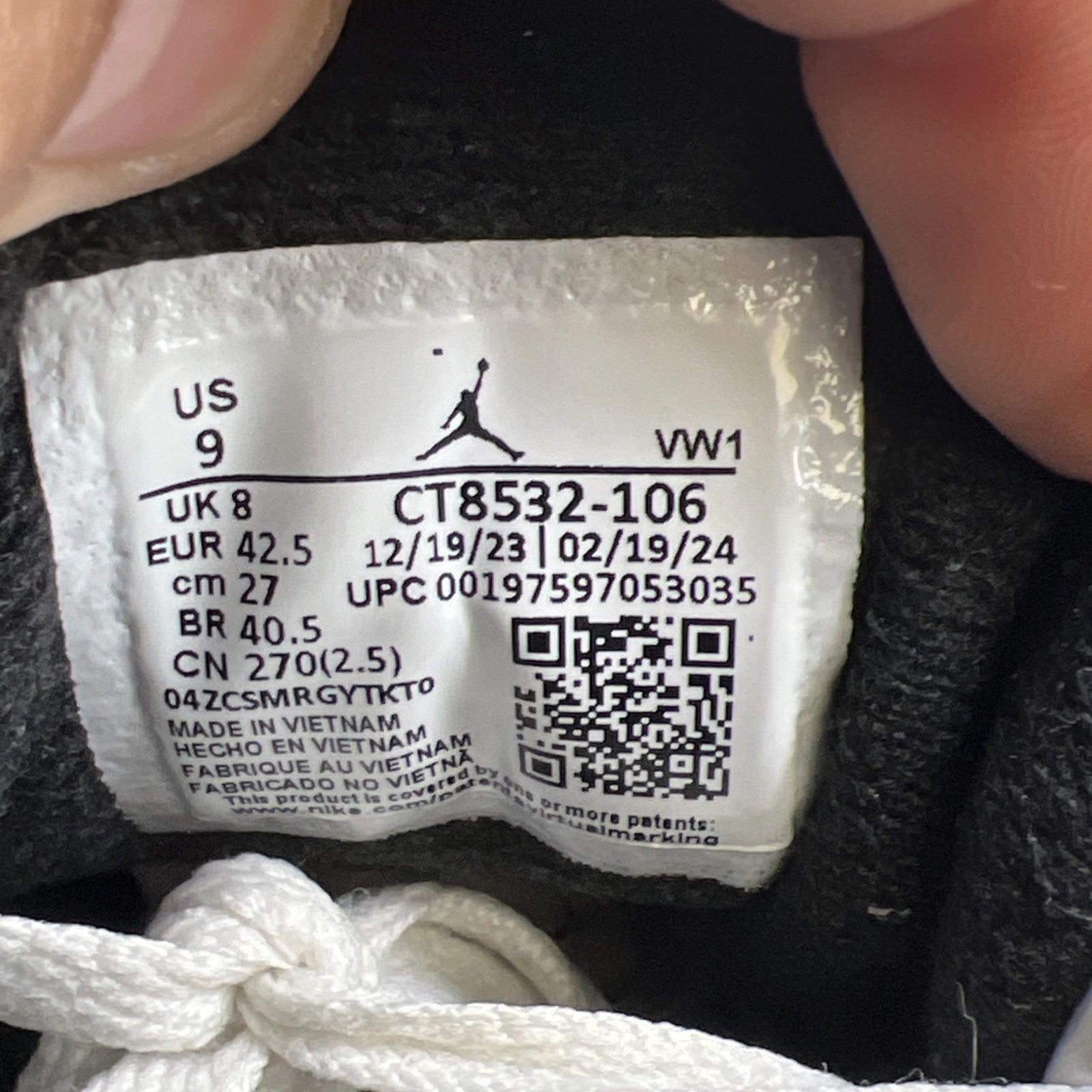 Size 9 - Air Jordan 3 Retro Cement Grey (CT8532-106)
