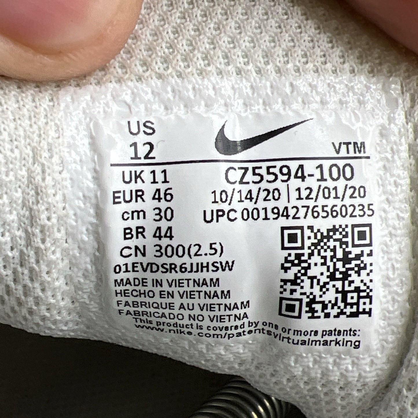 Size 12 - Nike Air Max 90 LTR Triple White (CZ5594-100)