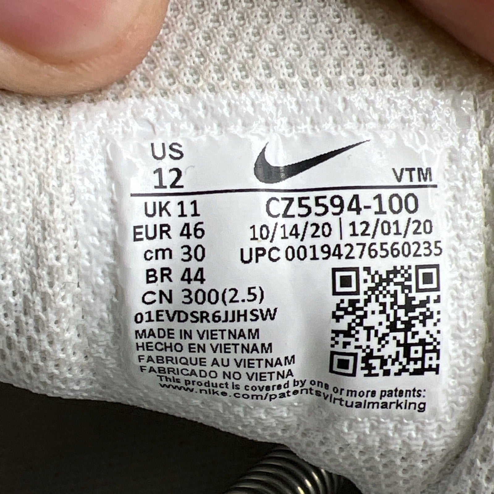 Size 12 - Nike Air Max 90 LTR Triple White (CZ5594-100)