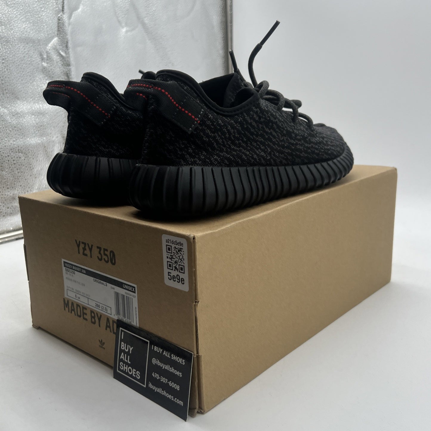 Size 8.5 - adidas Yeezy Boost 350 Pirate Black (BB5350)
