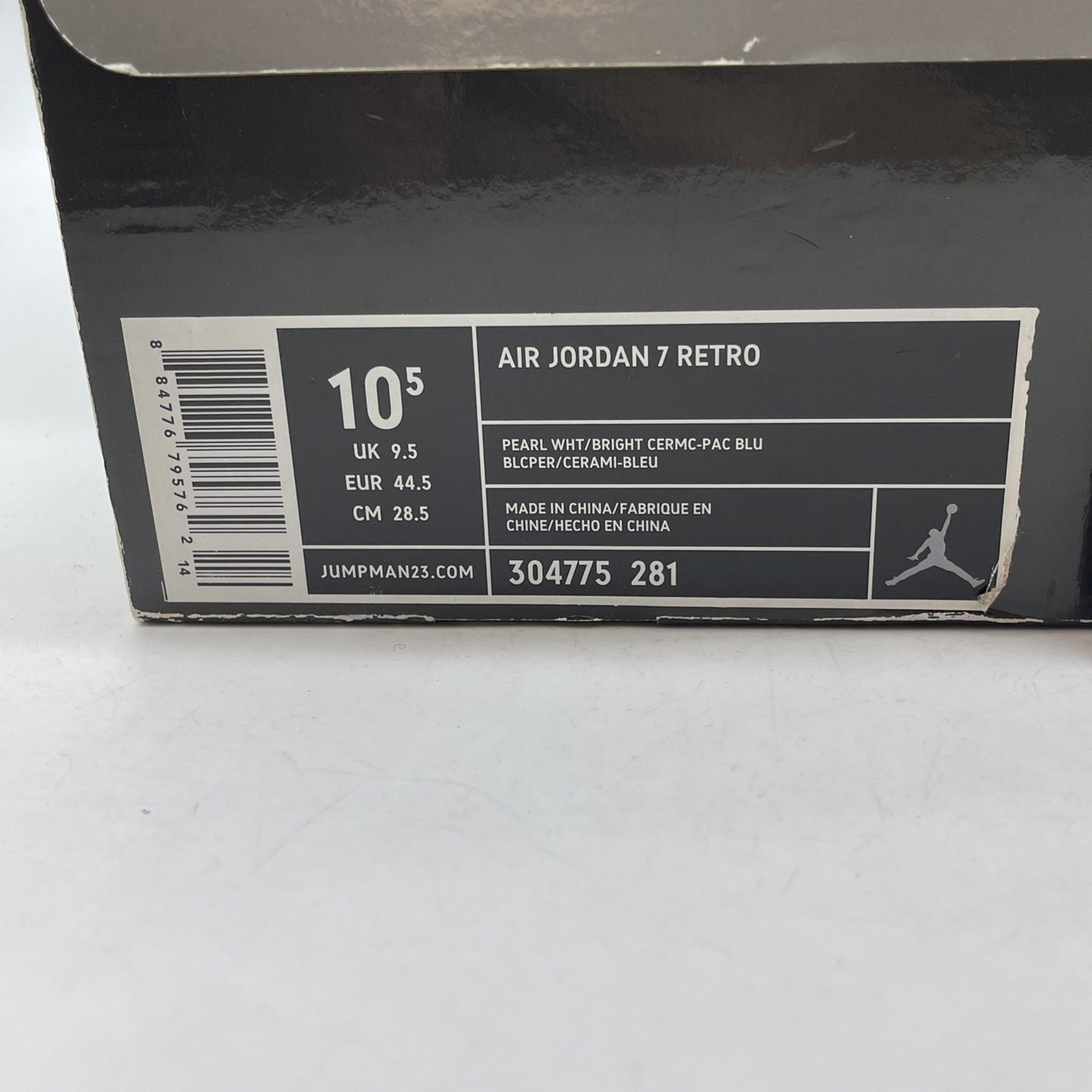 Size 10.5 - Air Jordan 7 Retro Pacific Blue Tan Leather (304775-281)