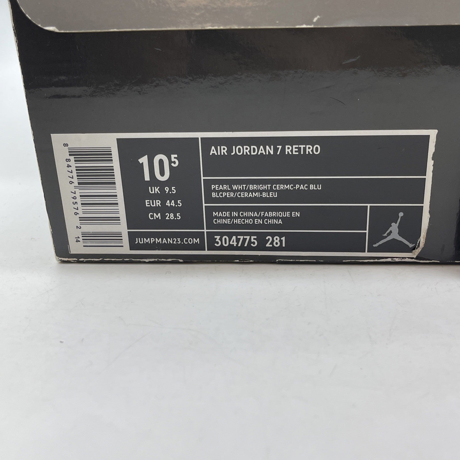 Size 10.5 - Air Jordan 7 Retro Pacific Blue Tan Leather (304775-281)