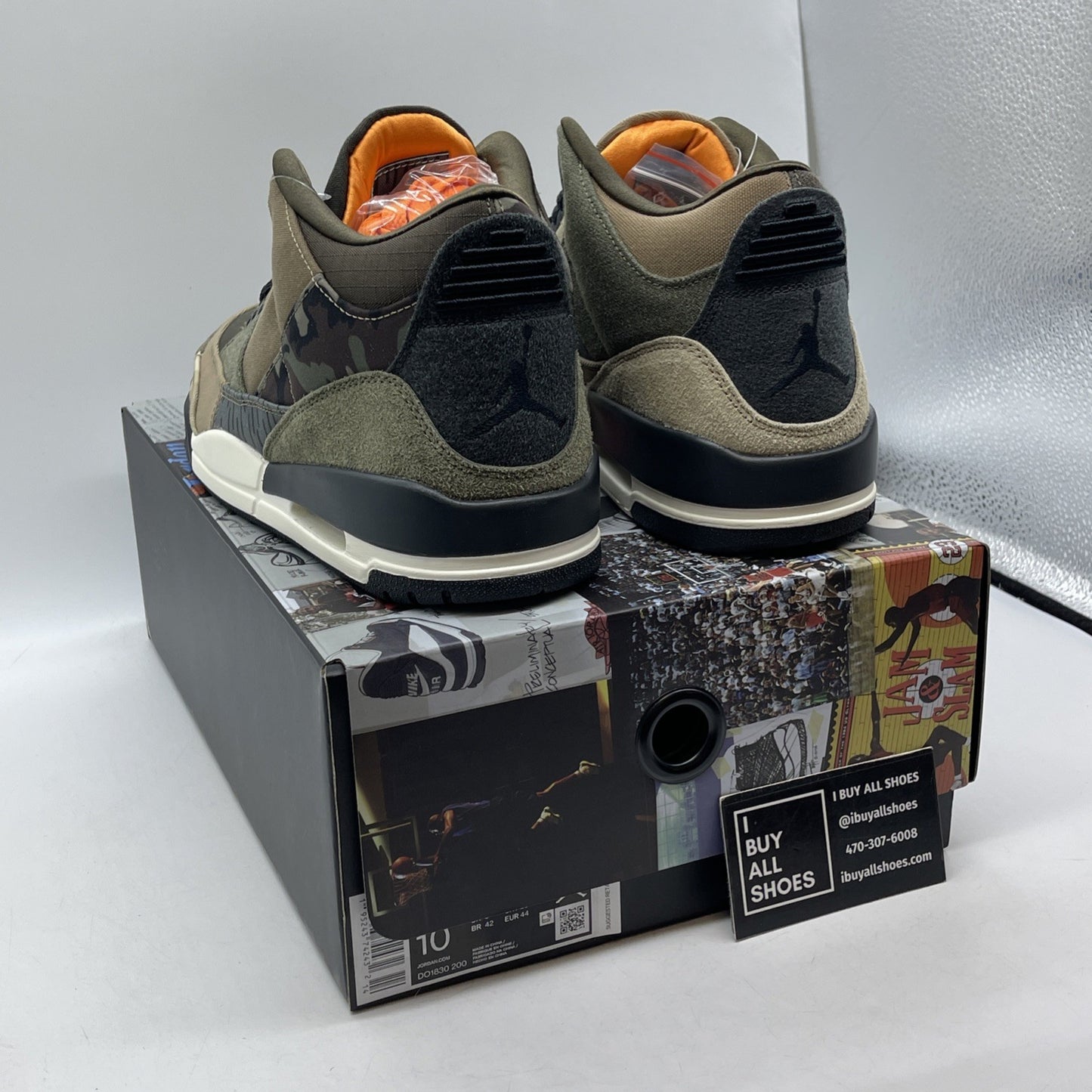 Size 10 - Jordan 3 Retro Patchwork 2021 Brown Green Black (DO1830-200)