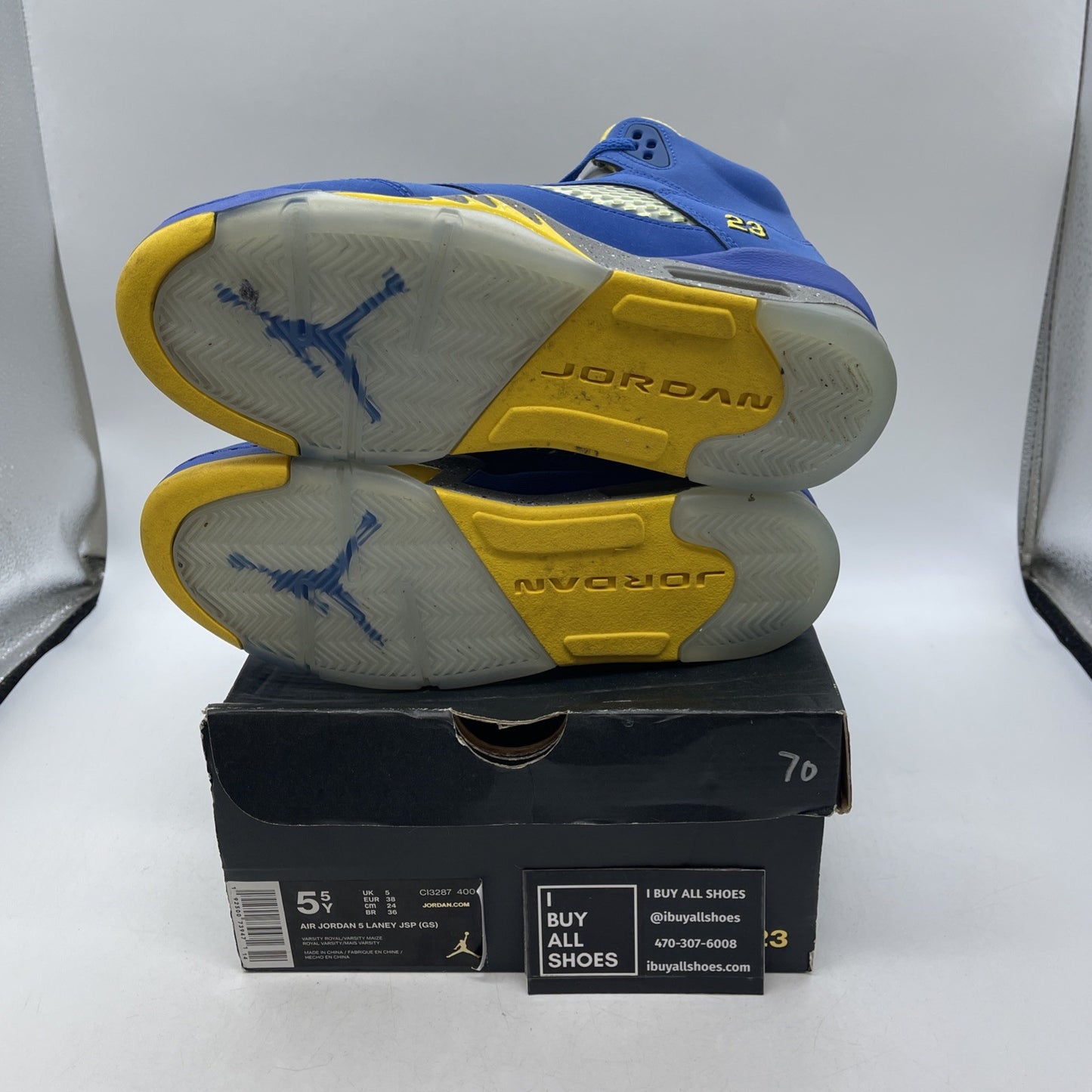 Size 5.5 (GS) - Air Jordan 5 Retro Mid Laney (CI3287-400)