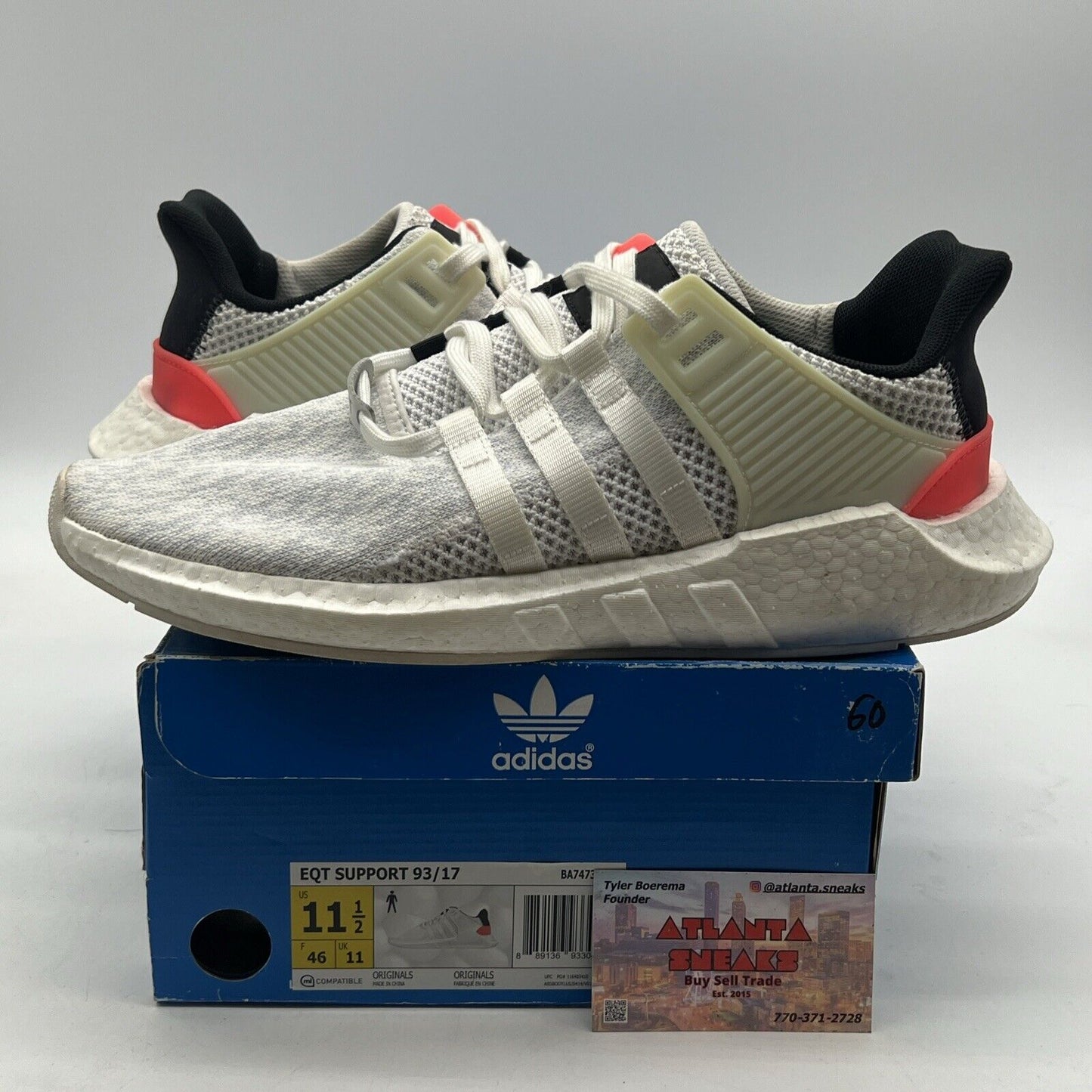 Size 11.5 - Adidas EQT Support 93/17 Turbo Equipment (BA7473) Sneakers