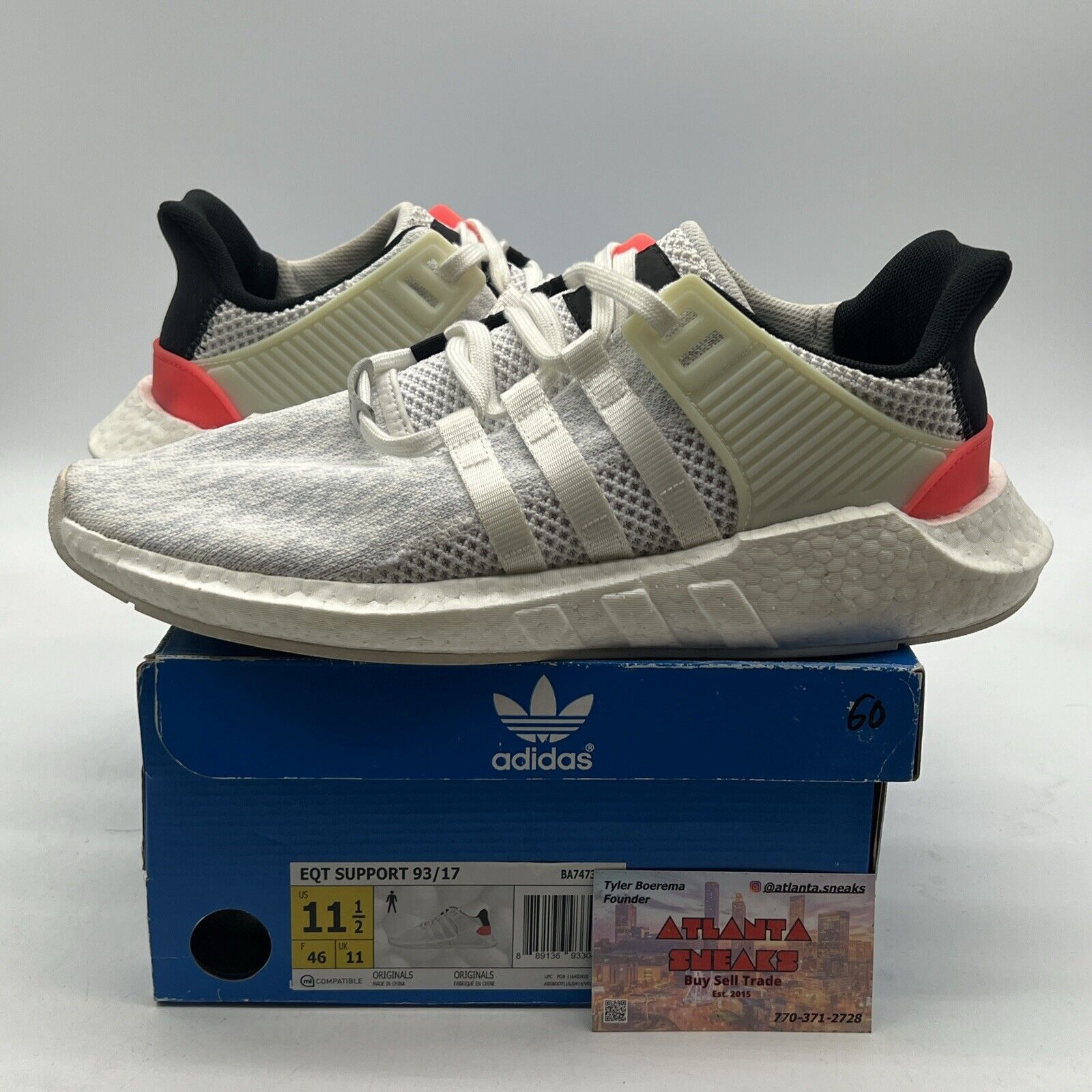 Size 11.5 - Adidas EQT Support 93/17 Turbo Equipment (BA7473) Sneakers