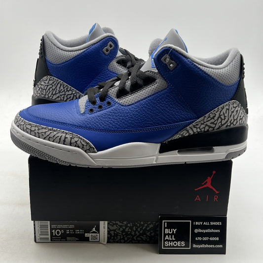Size 10.5 - Air Jordan 3 Retro Varsity Royal 2020 (CT8532-400)